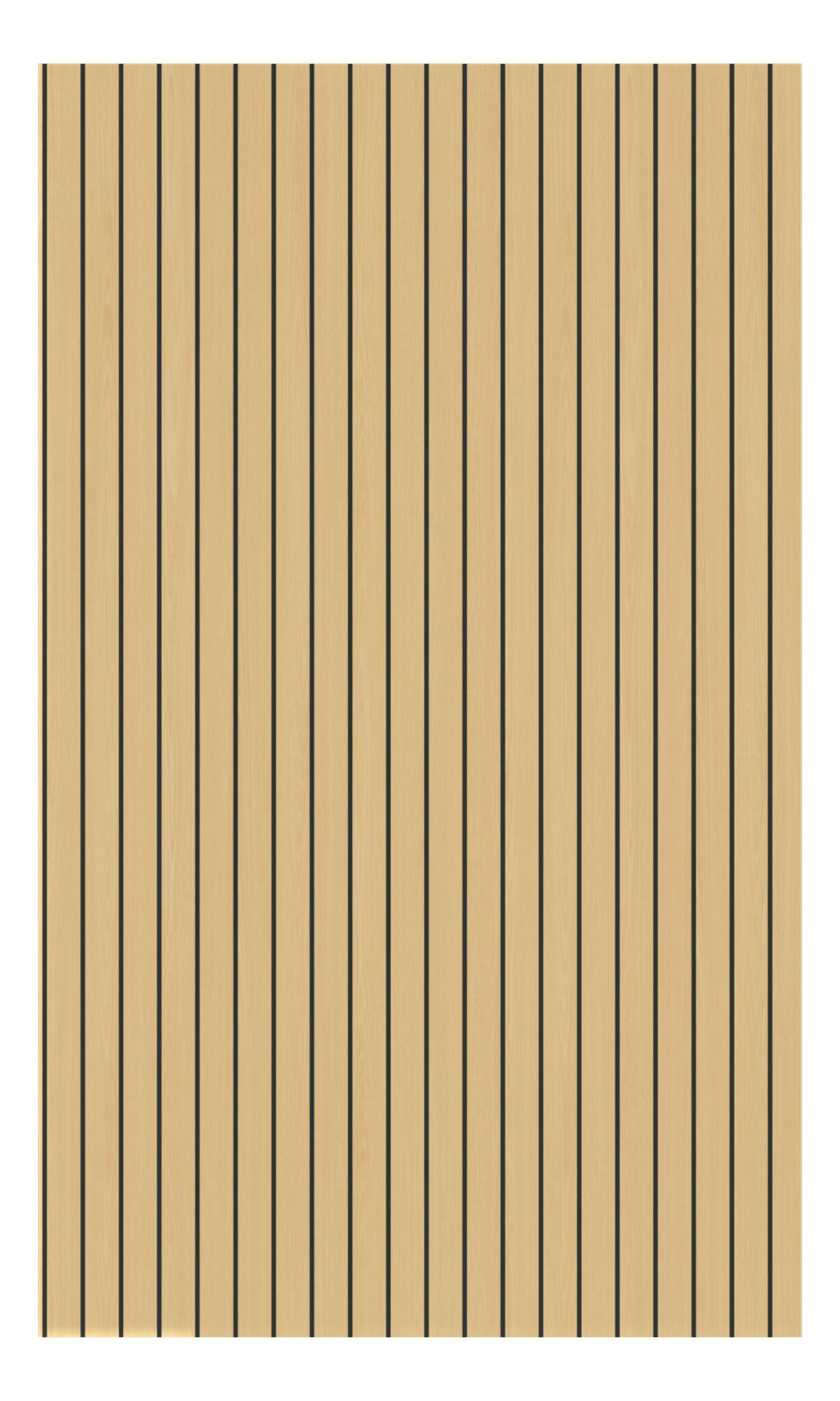 Navigate to Panel Decorative Laminex Architectural Batten60 BlackShadowline TasmanianOakTrueScale