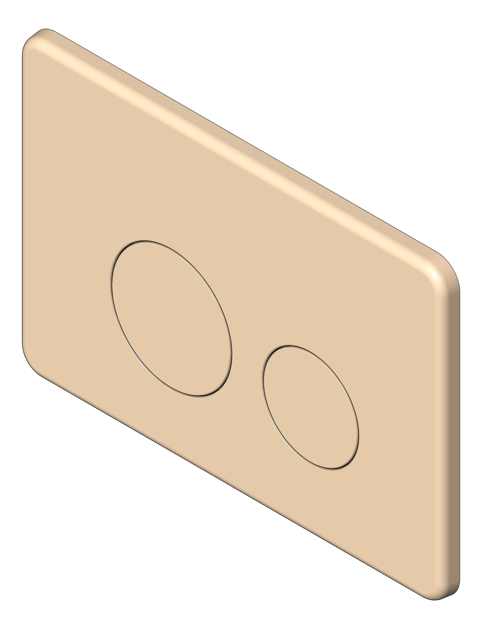 Image of PushPlate Inwall Nero