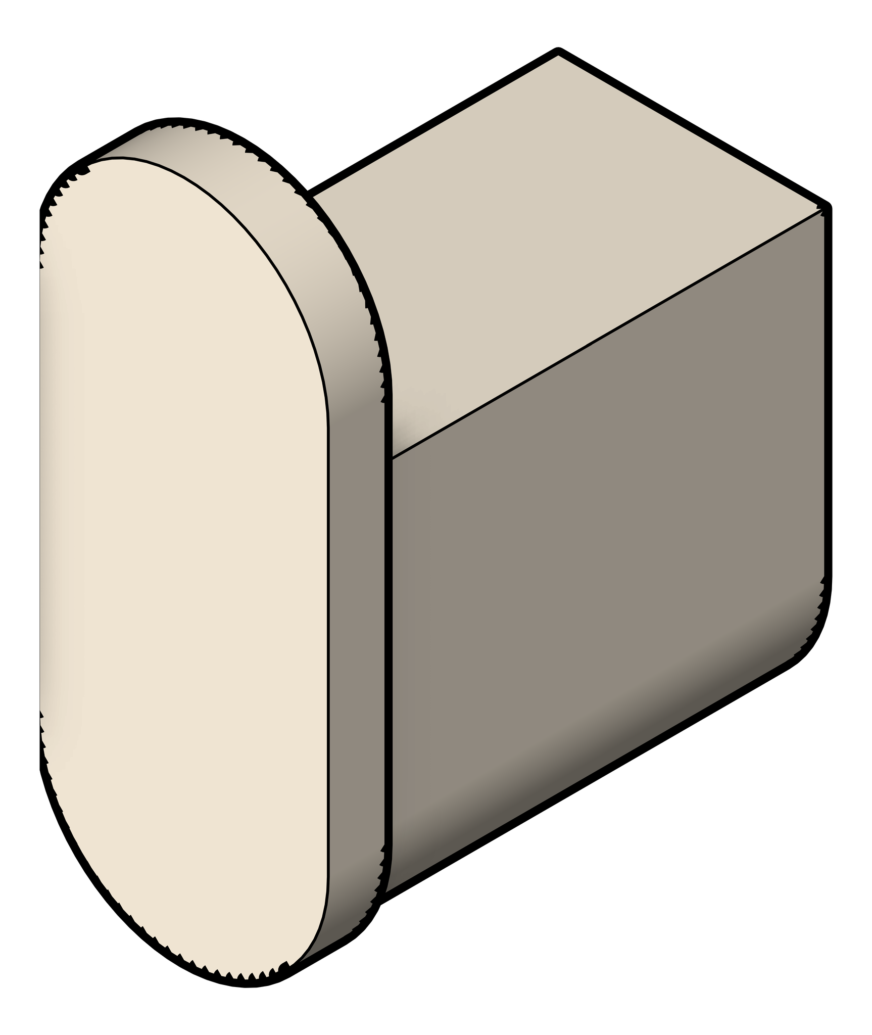 Image of RobeHook SurfaceMount Nero Bianca