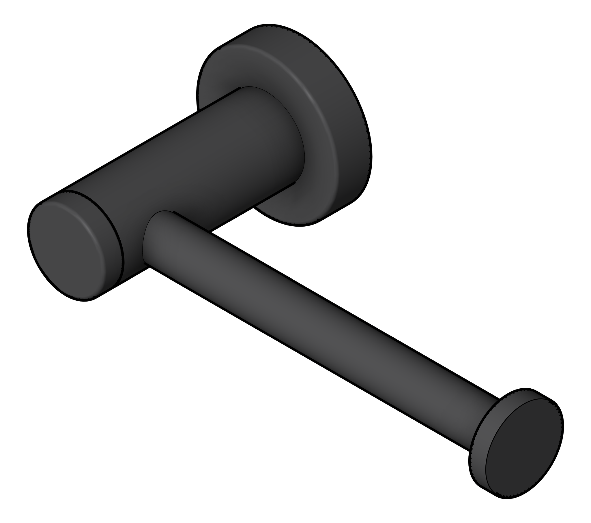 Navigate to ToiletRollHolder SurfaceMount Nero Classic