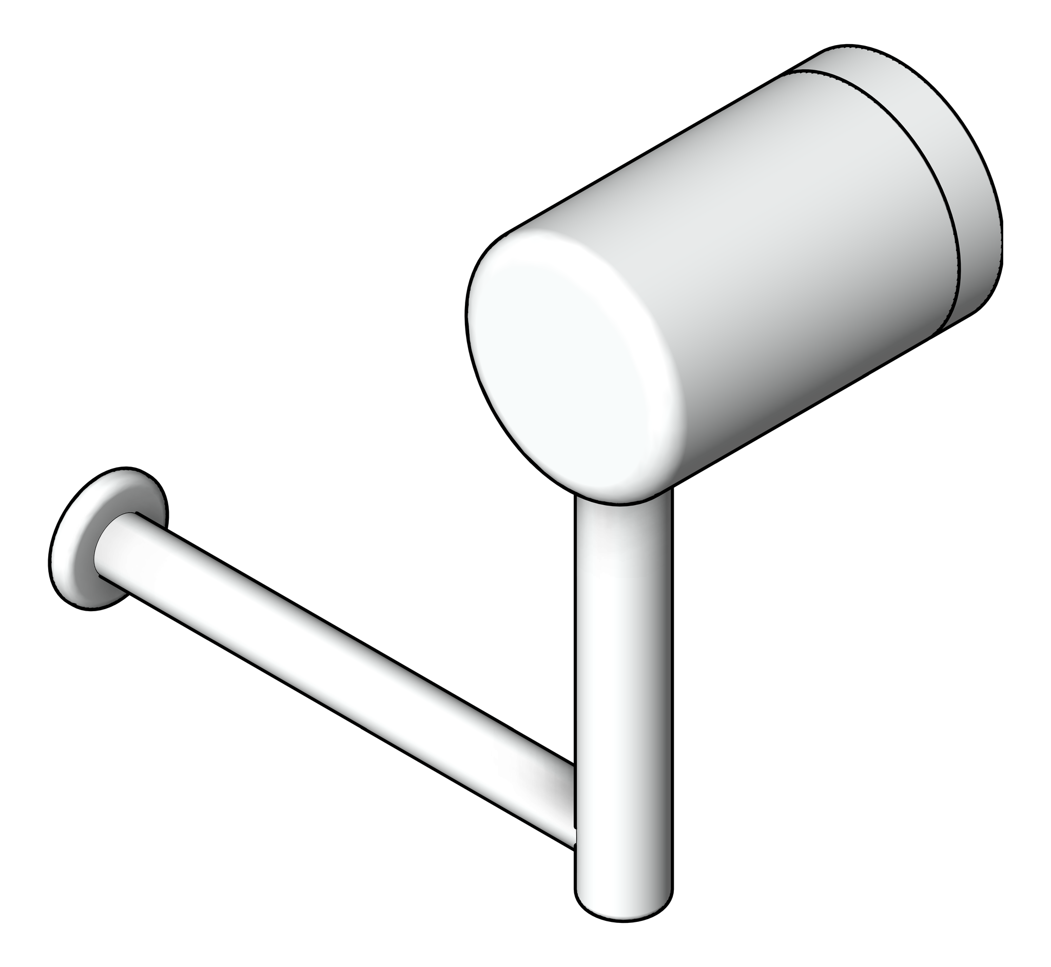 Navigate to ToiletRollHolder SurfaceMount Nero MeccaCare HeavyDuty