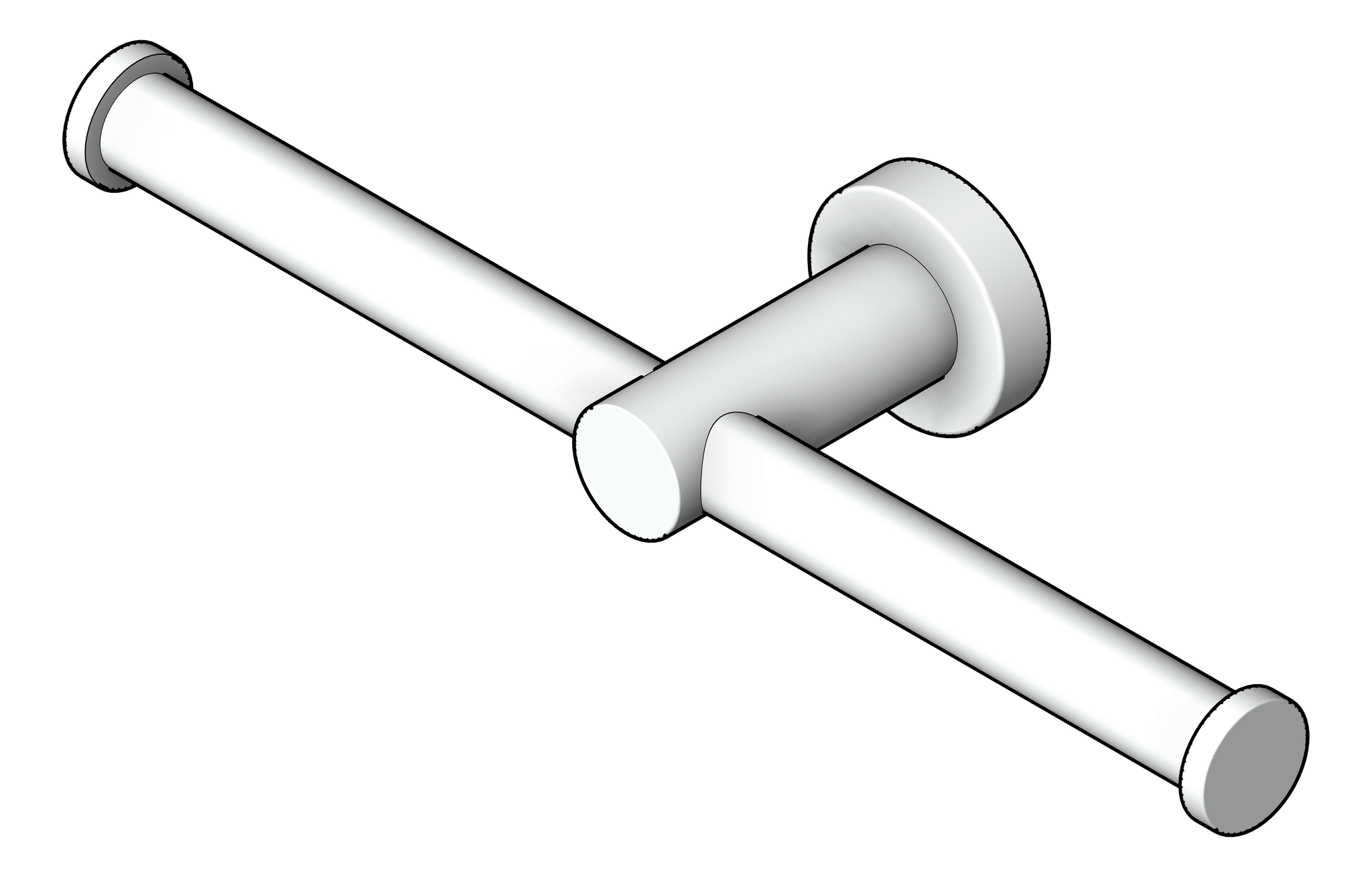 Navigate to ToiletRollHolder SurfaceMount Nero Mecca Double