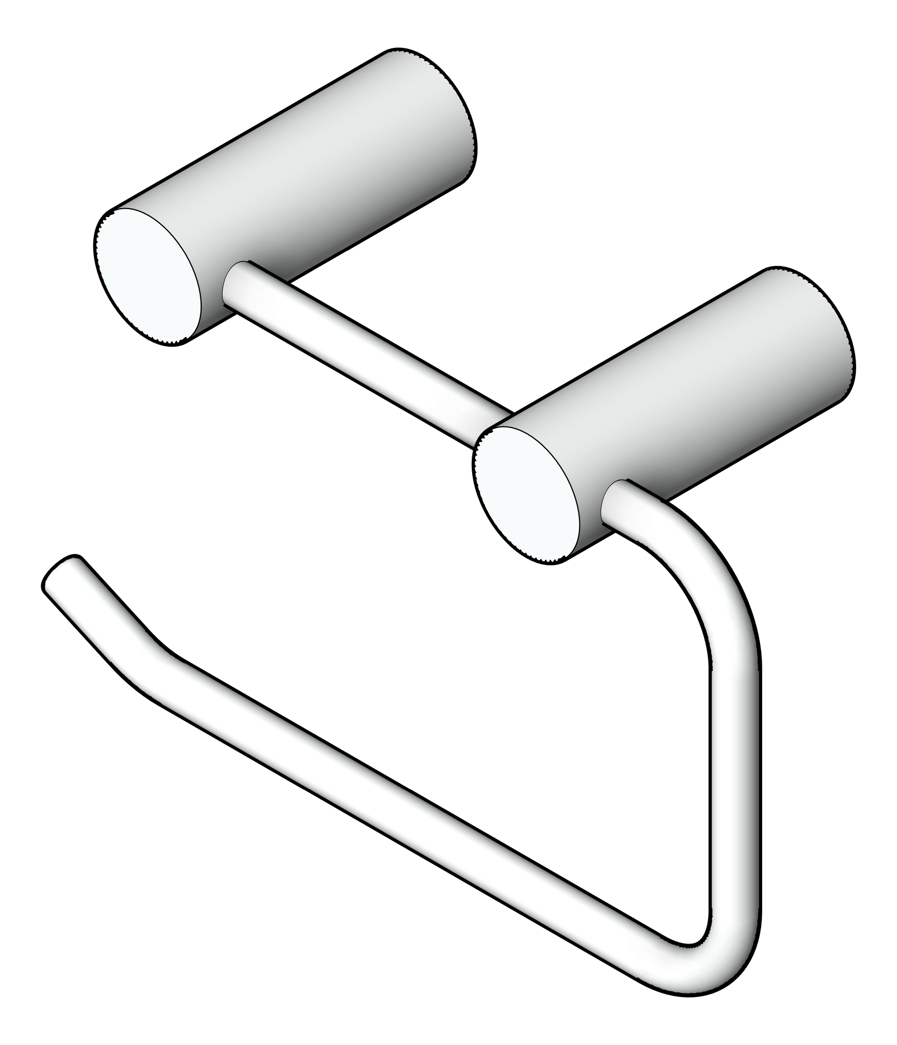 Image of ToiletRollHolder SurfaceMount Nero Mecca New