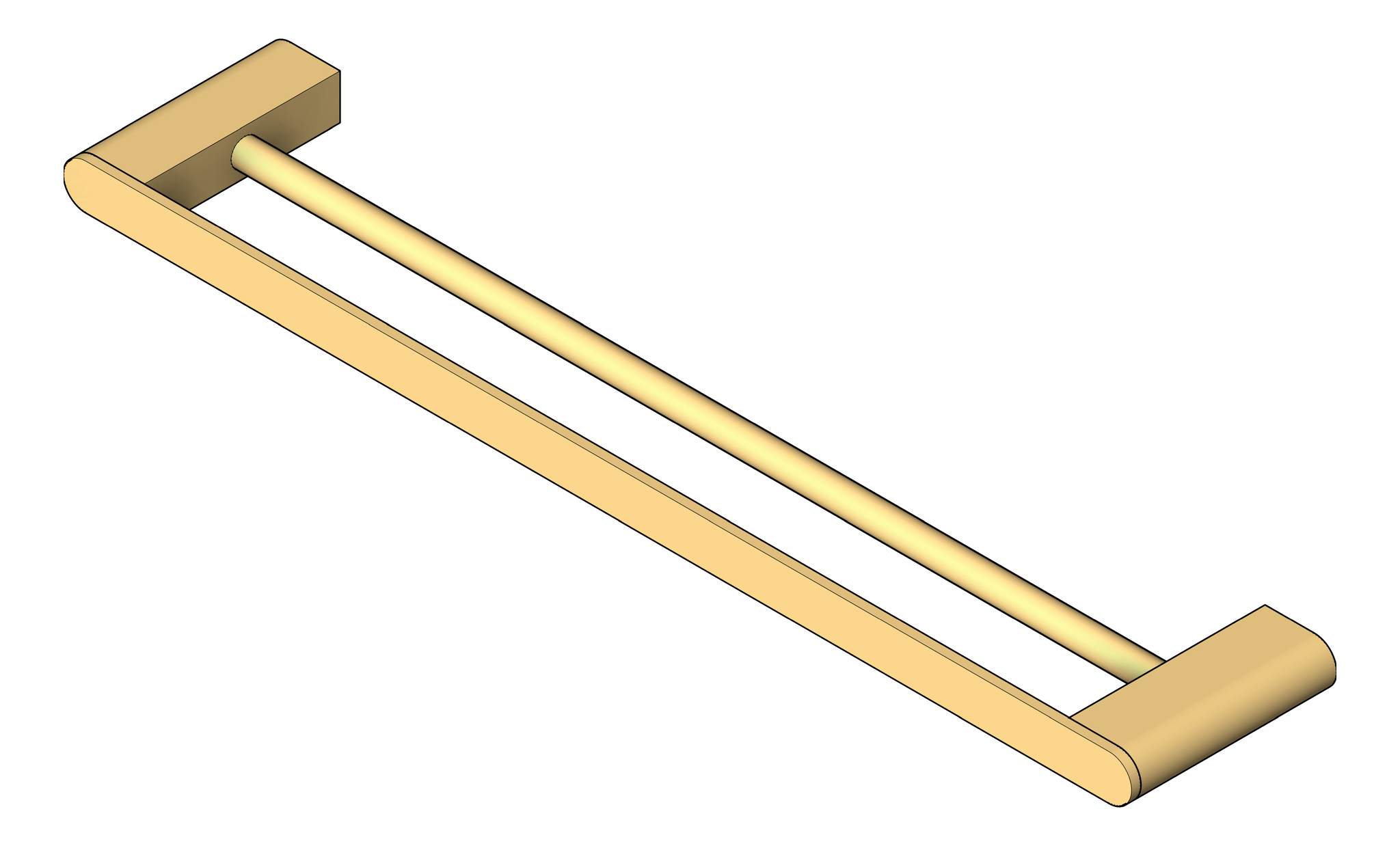 Navigate to TowelRail SurfaceMount Nero Bianca Double