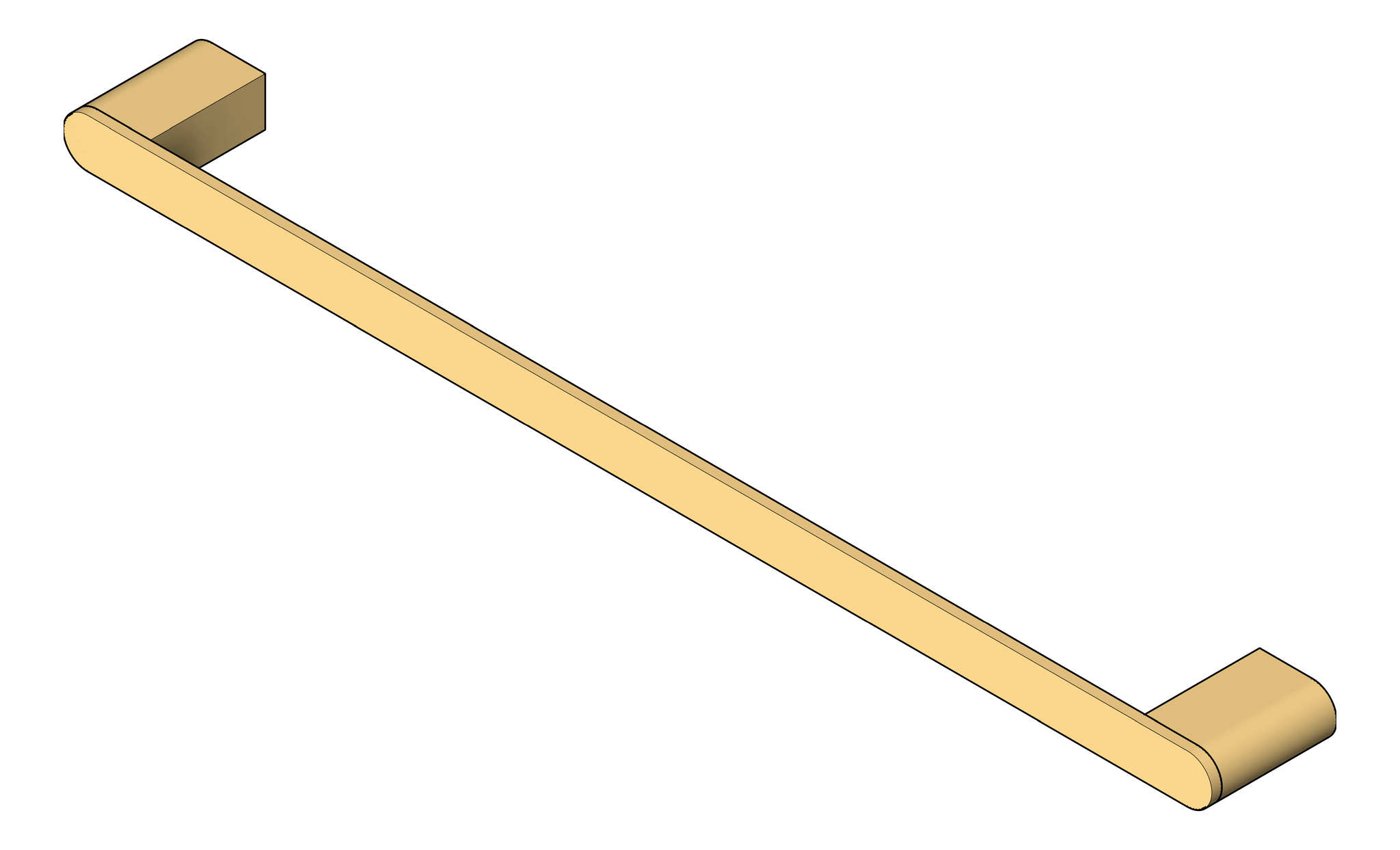 Navigate to TowelRail SurfaceMount Nero Bianca Single