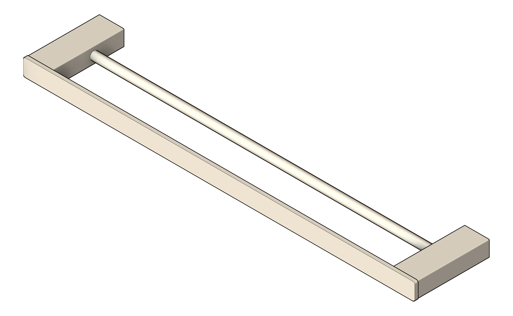 Navigate to TowelRail SurfaceMount Nero Celia Double