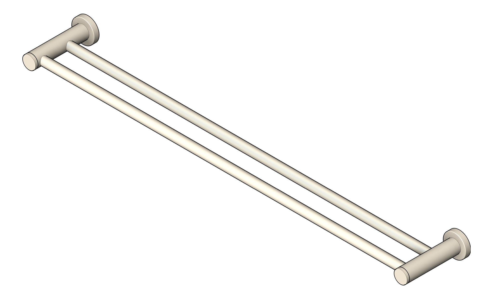 Navigate to TowelRail SurfaceMount Nero Classic Double