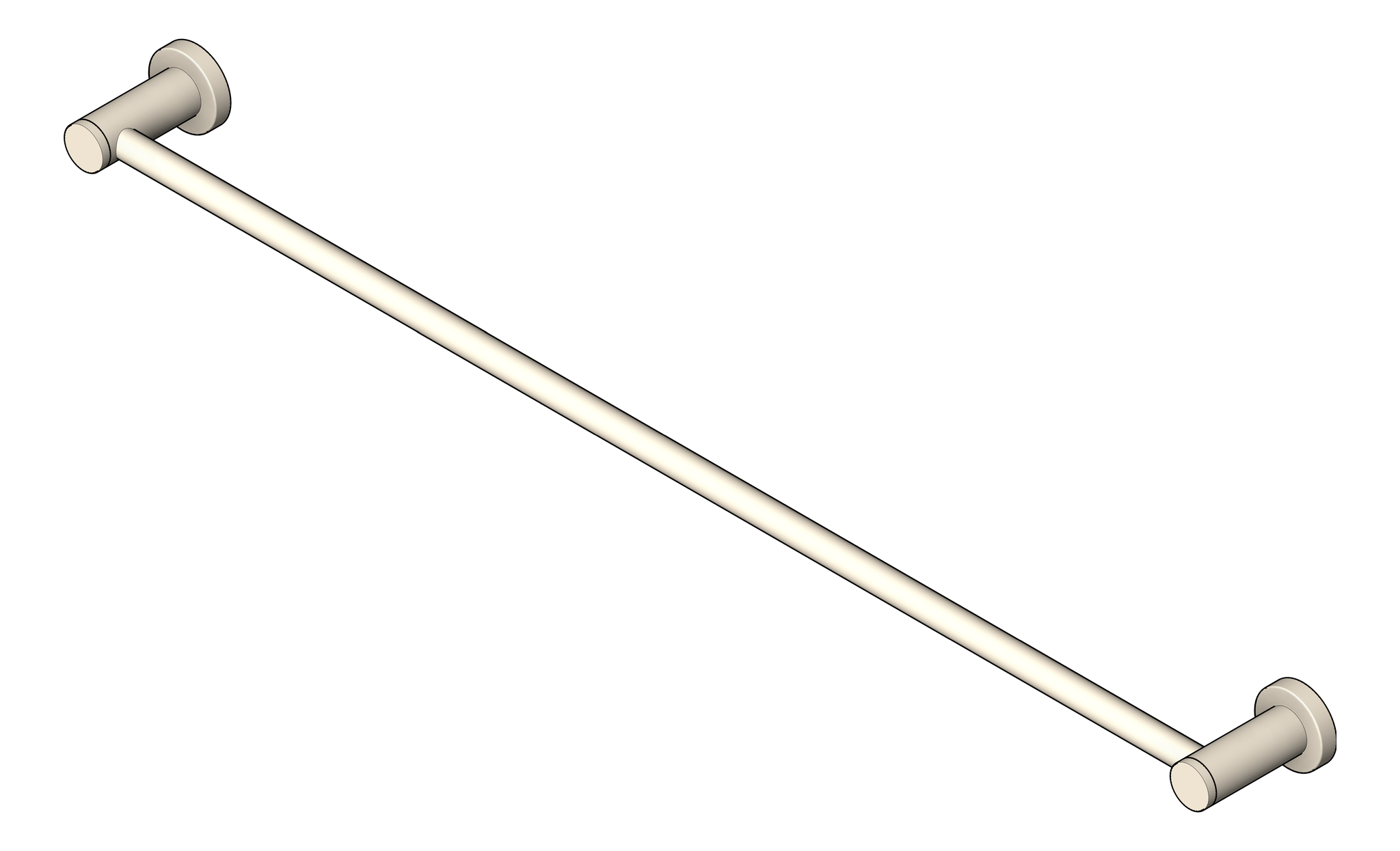 Image of TowelRail SurfaceMount Nero Classic Single