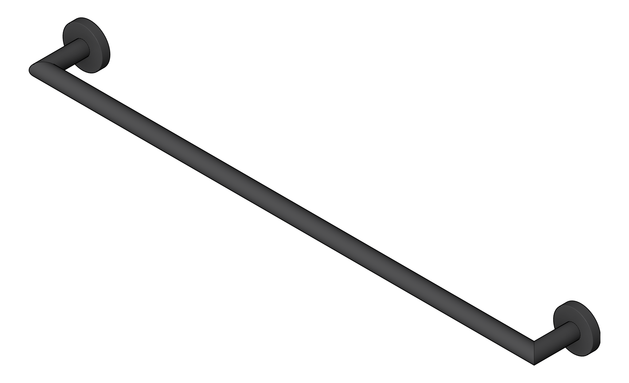 Image of TowelRail SurfaceMount Nero Dolce Single