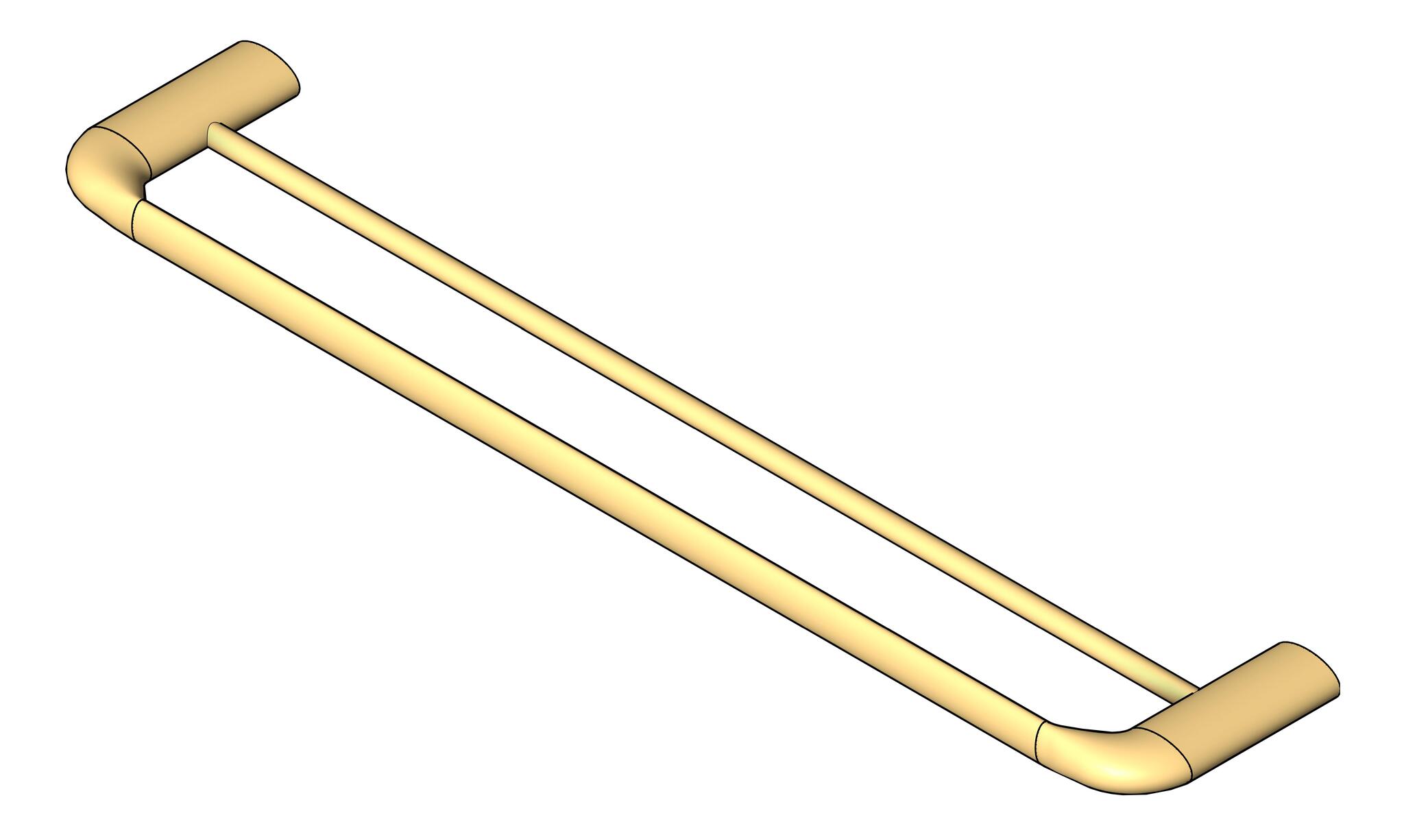 TowelRail SurfaceMount Nero Elgin Double