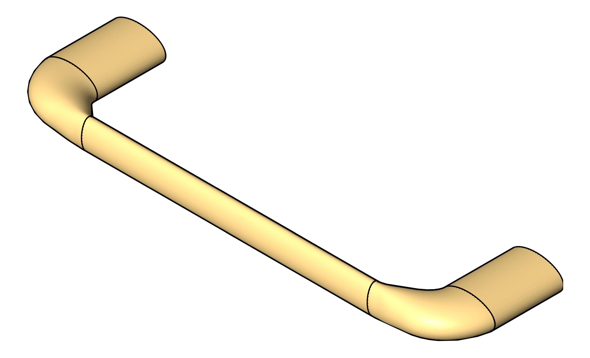 Navigate to TowelRail SurfaceMount Nero Elgin Hand