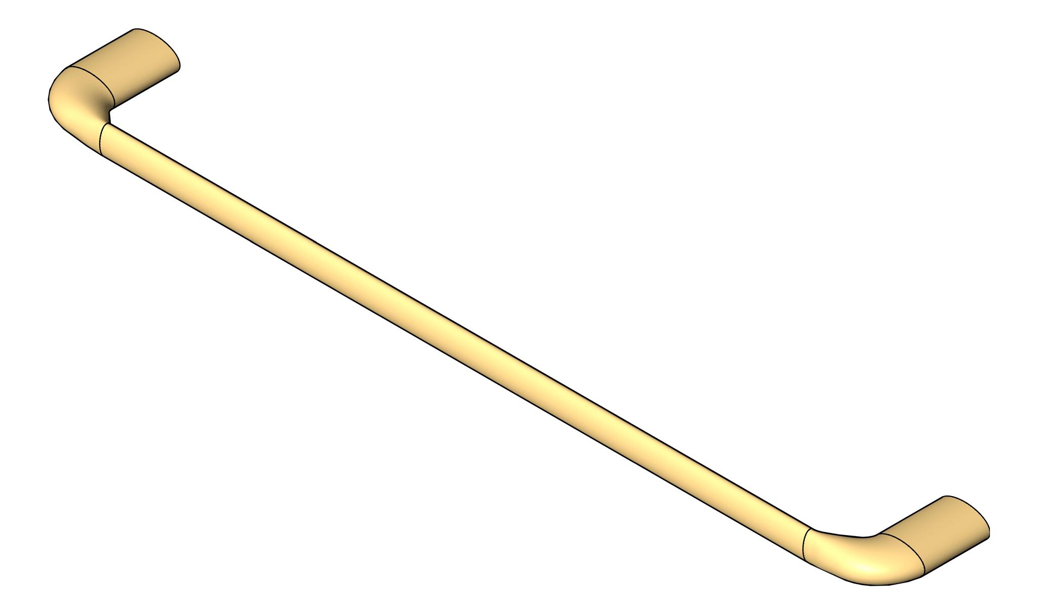 TowelRail SurfaceMount Nero Elgin Single