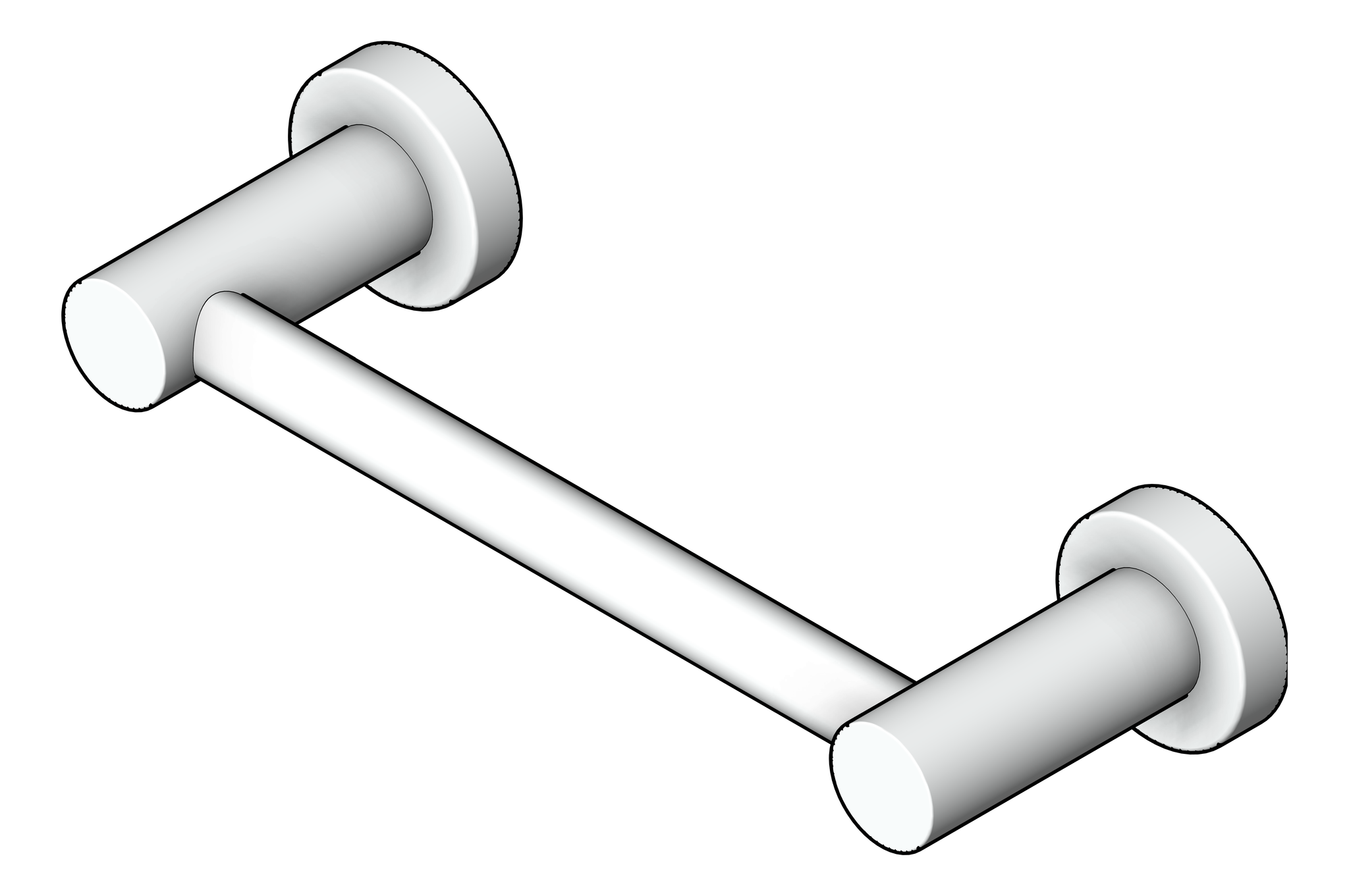 Navigate to TowelRail SurfaceMount Nero Mecca Hand