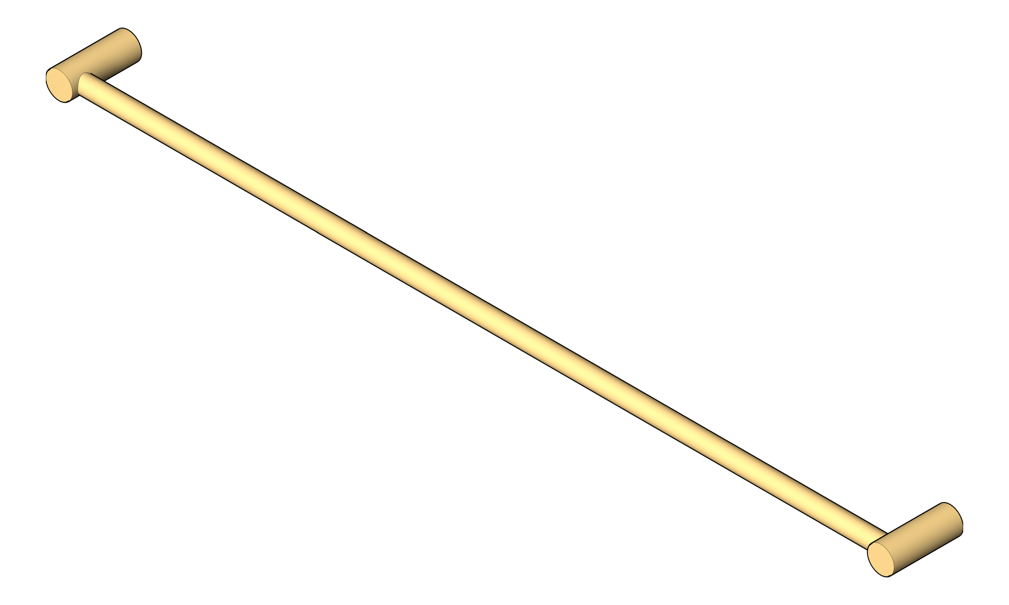 Navigate to TowelRail SurfaceMount Nero Mecca New Single