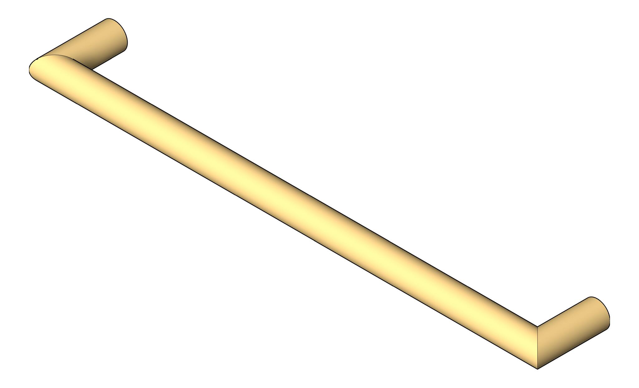 Navigate to TowelRail SurfaceMount Nero Mecca Single Heated