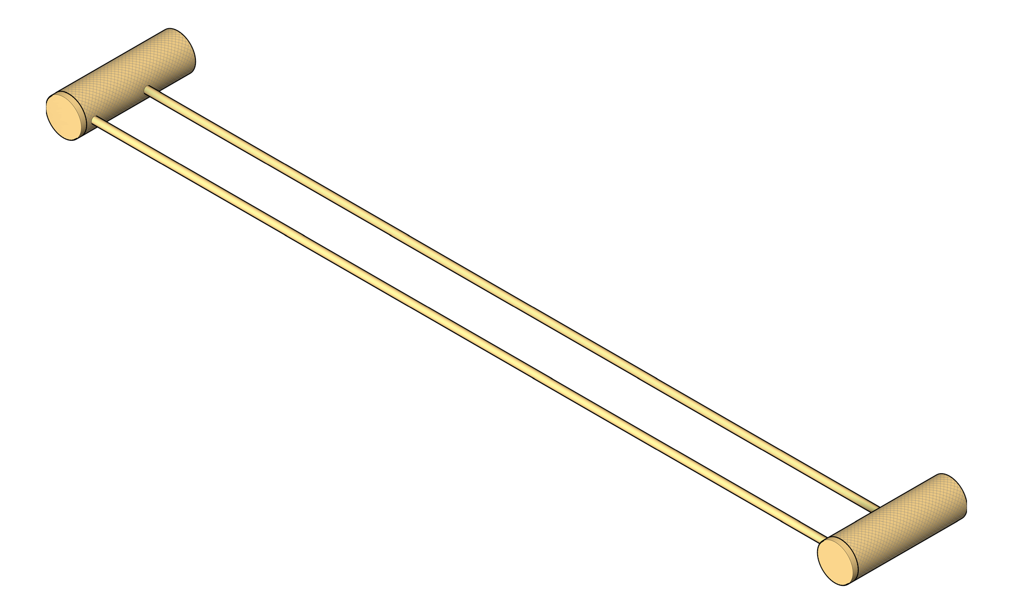 Image of TowelRail SurfaceMount Nero Opal Double