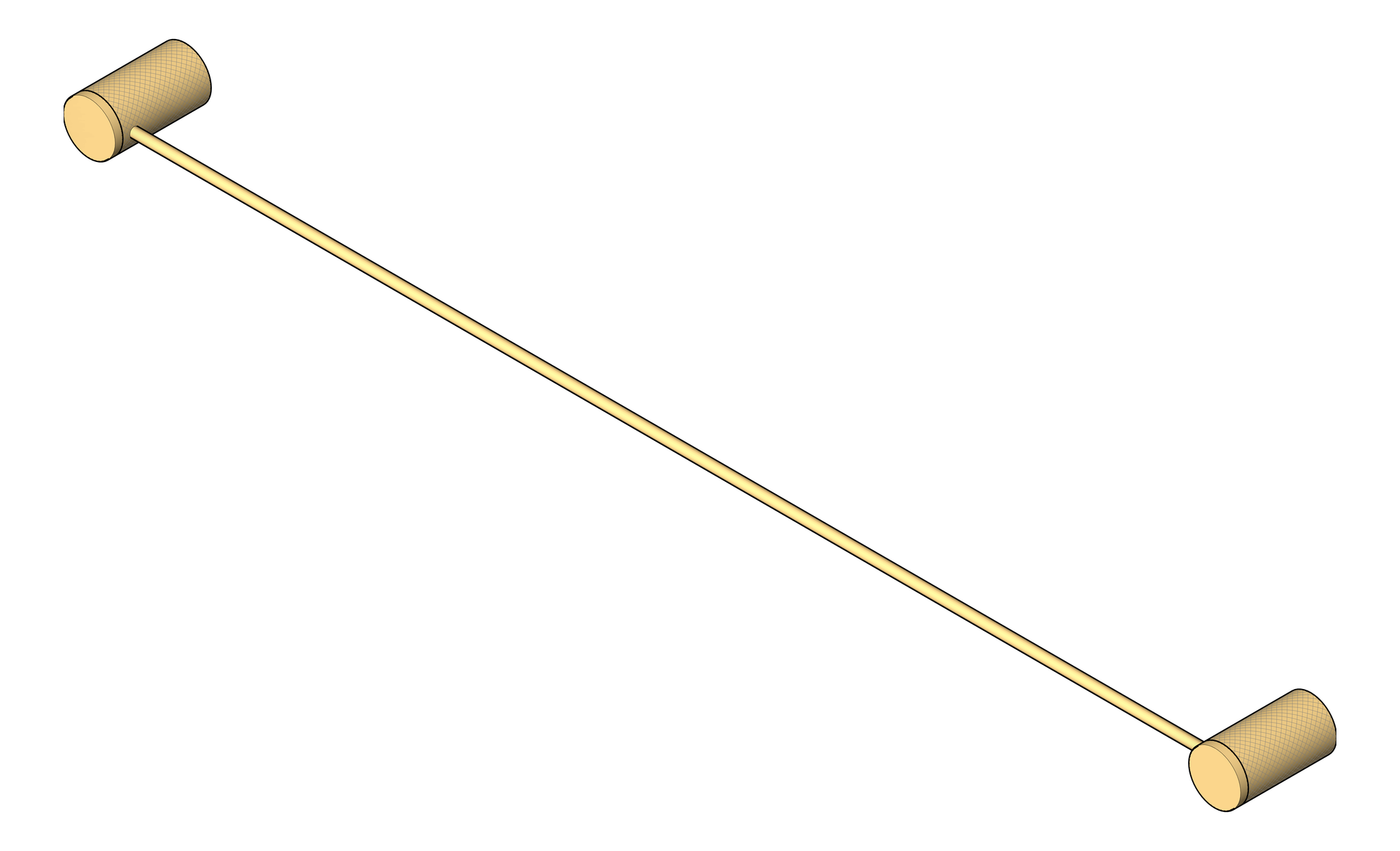 Navigate to TowelRail SurfaceMount Nero Opal Single