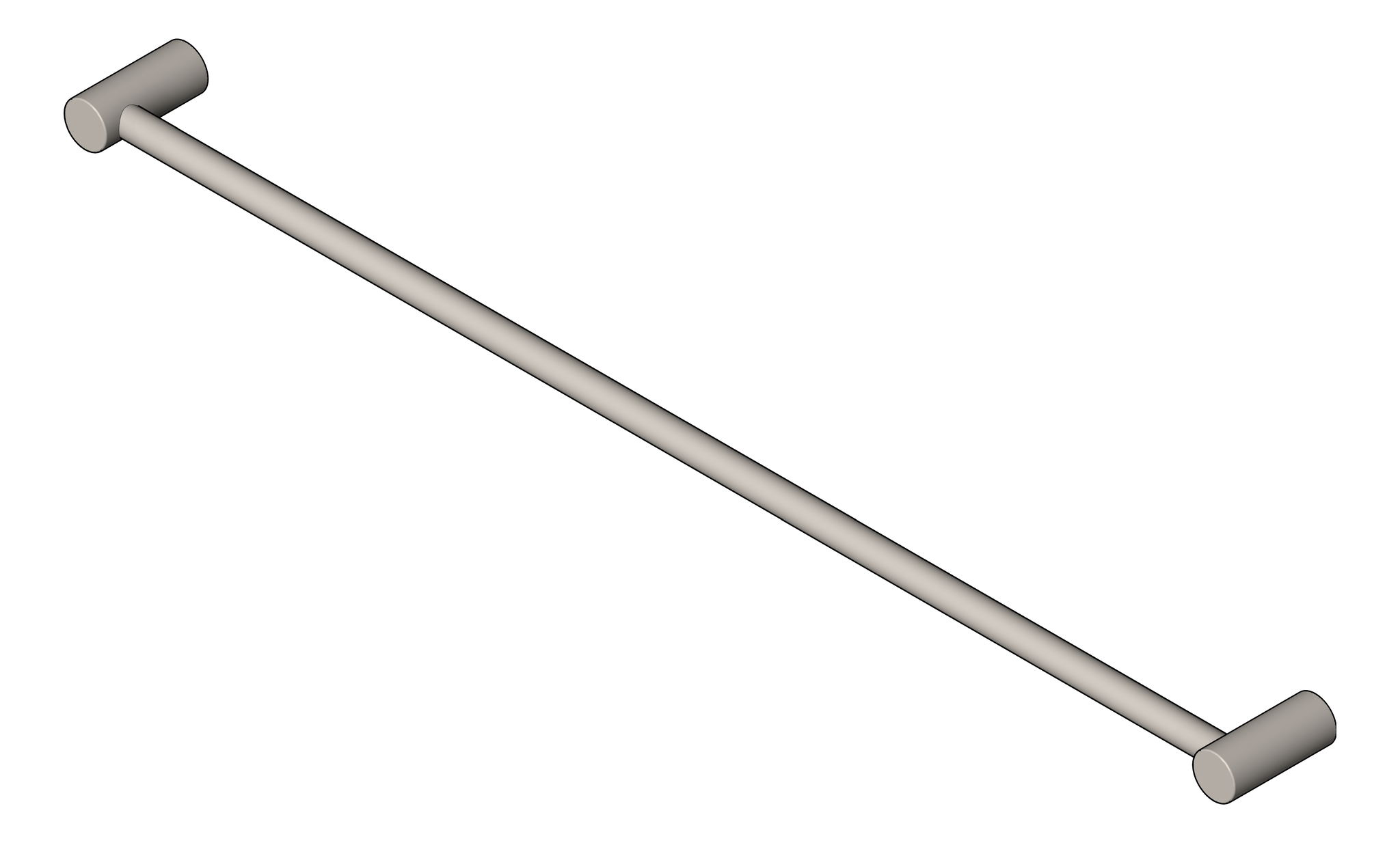 Navigate to TowelRail SurfaceMount Nero Zen Single