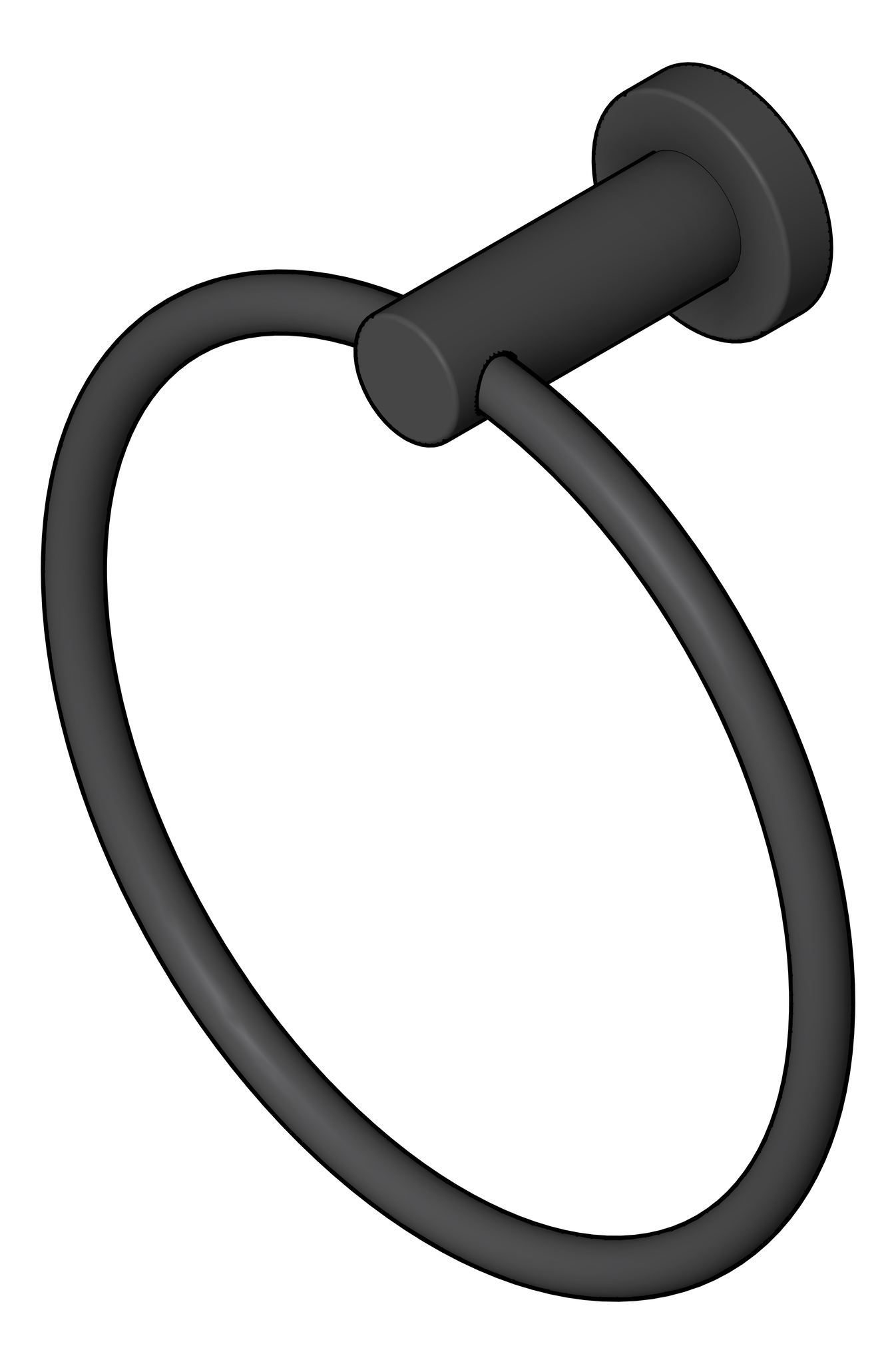 Navigate to TowelRing SurfaceMount Nero Classic