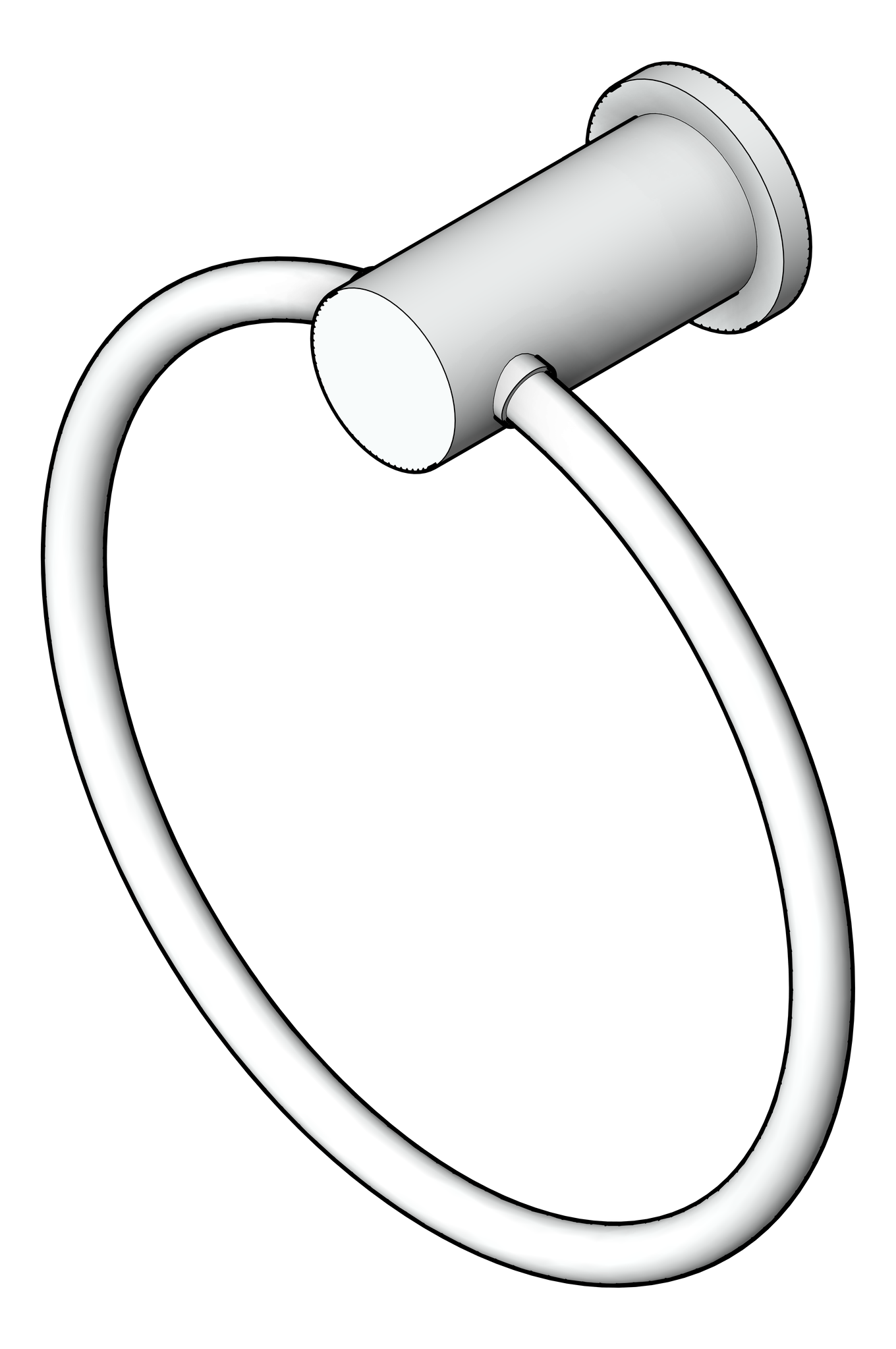 Navigate to TowelRing SurfaceMount Nero Mecca Hand