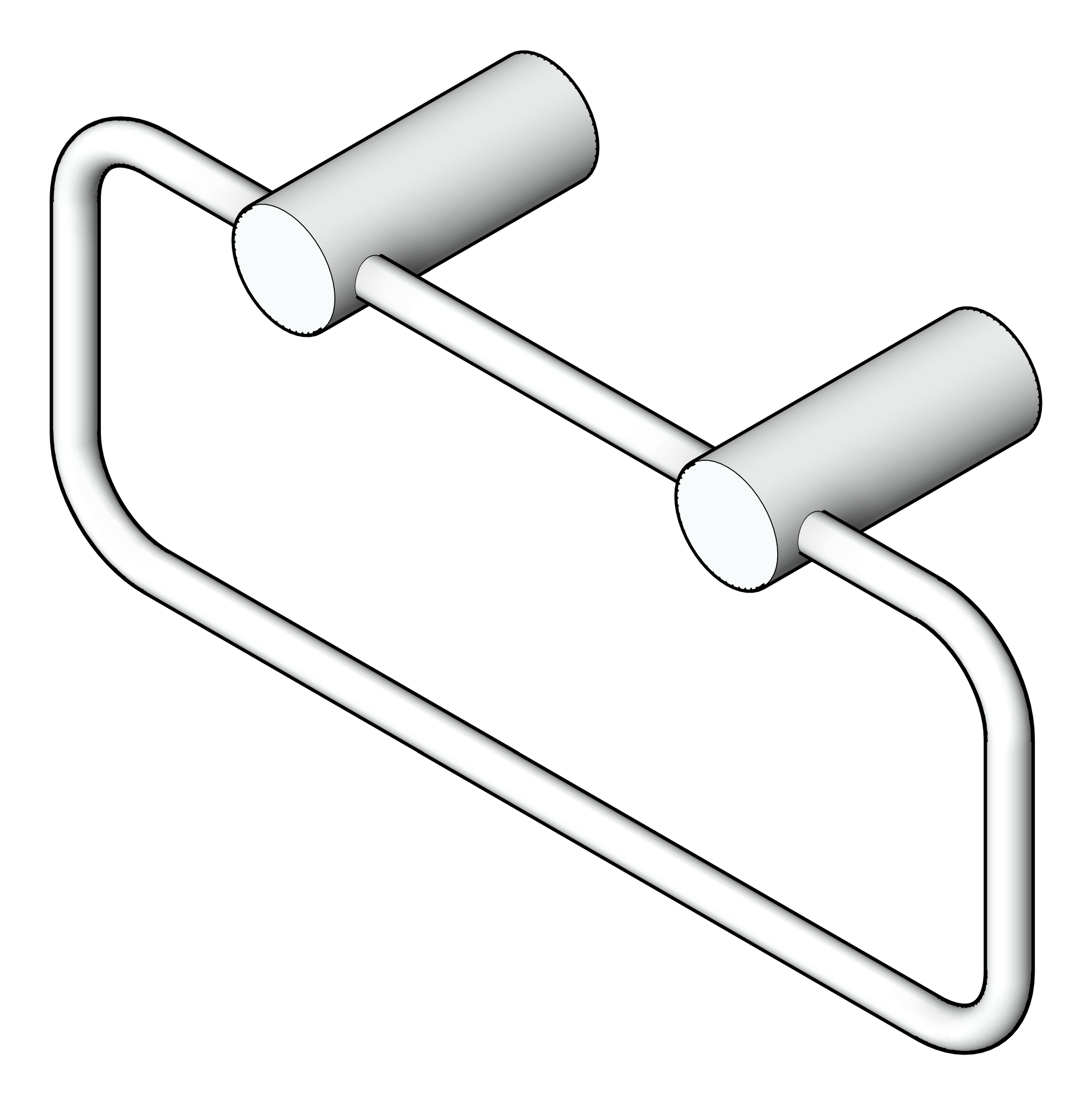 Navigate to TowelRing SurfaceMount Nero Mecca New