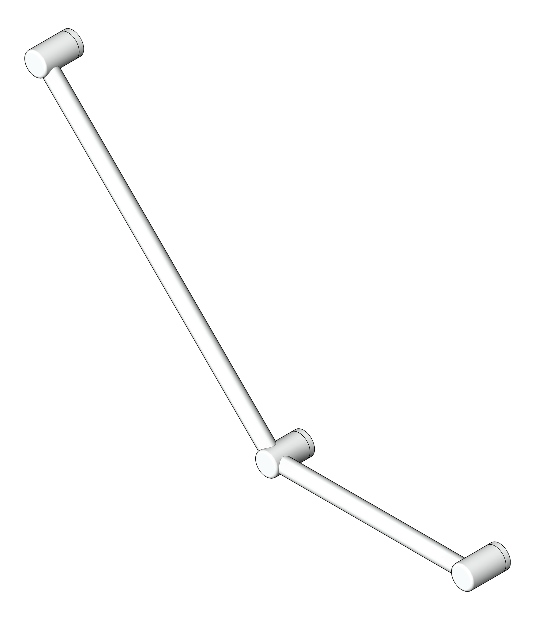 GrabRail 45Deg Nero MeccaCare Ambulant