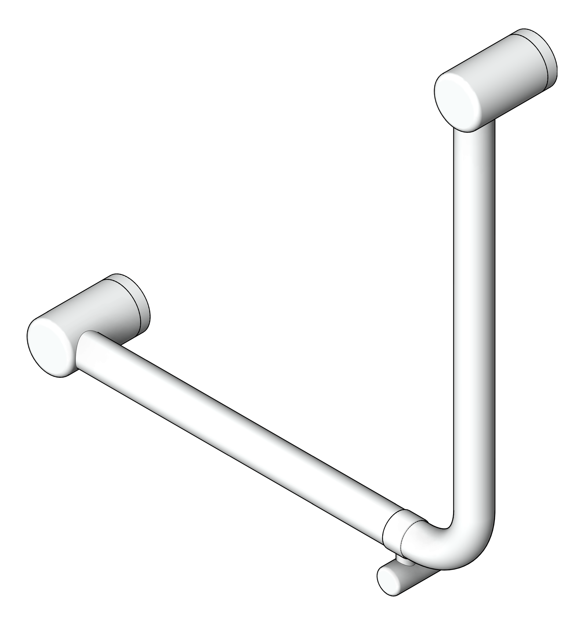 Navigate to GrabRail 90Deg Nero MeccaCare Ambulant BentTube