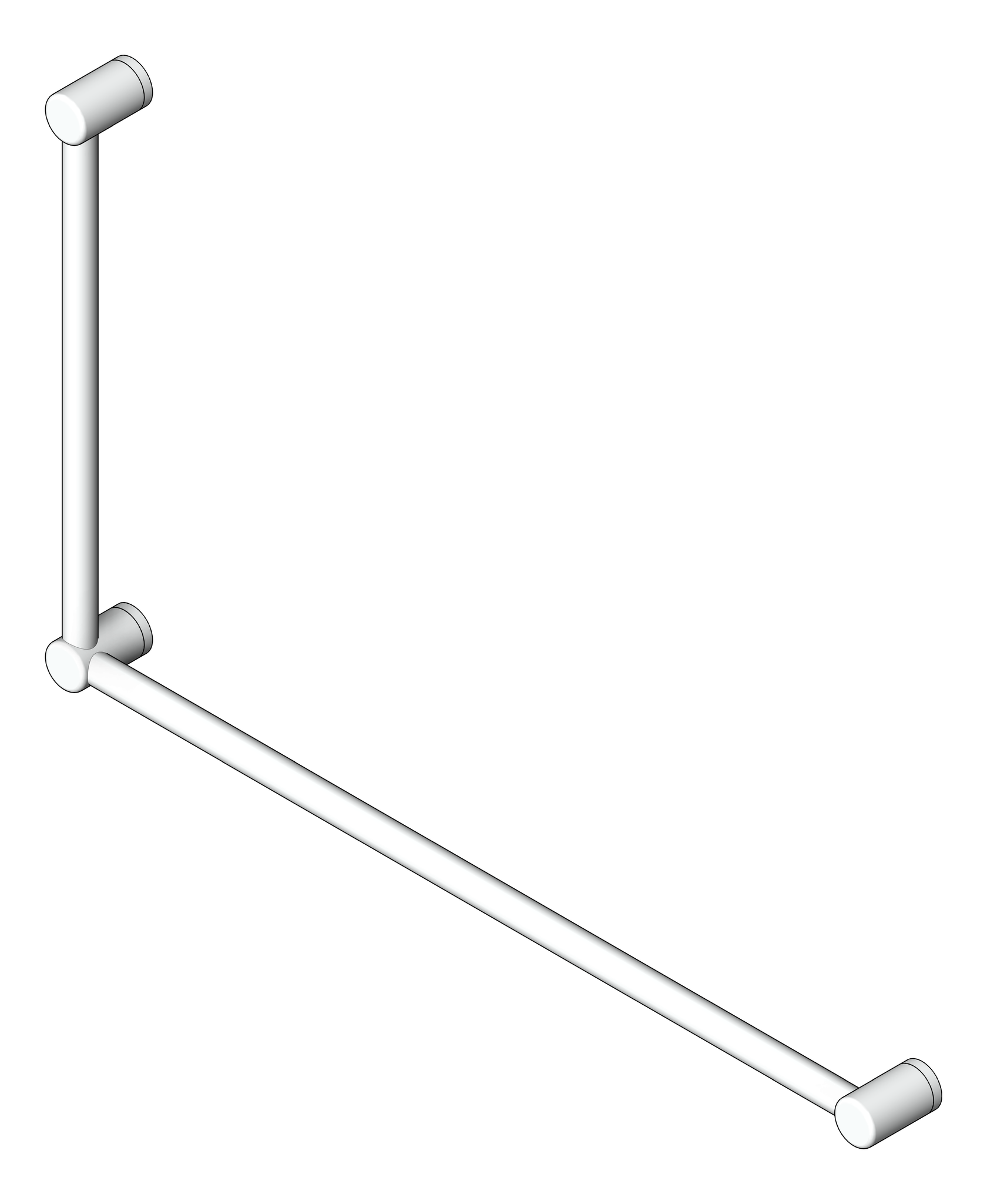 GrabRail 90Deg Nero MeccaCare DDA