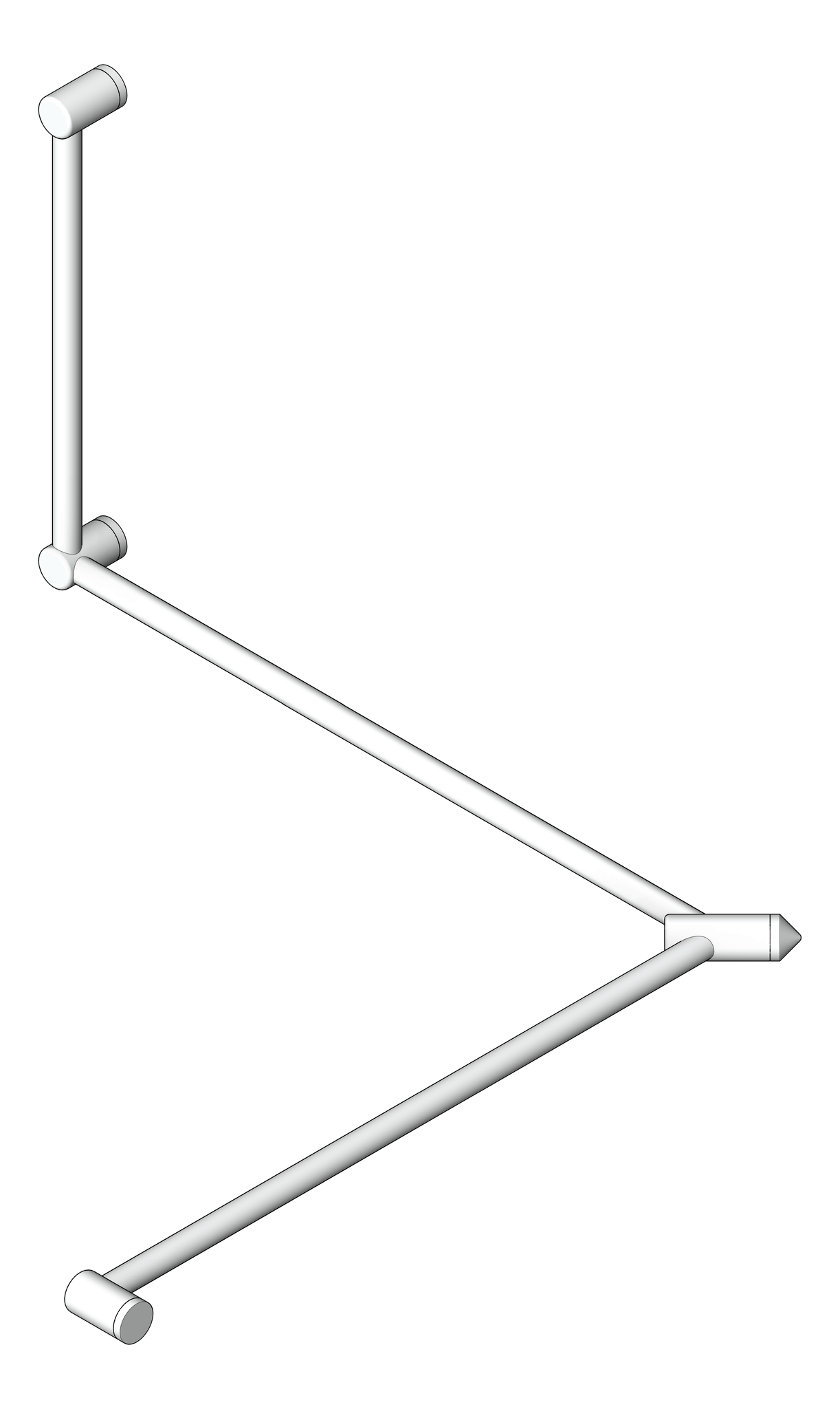 GrabRail 90Deg Nero MeccaCare DDA Continuous