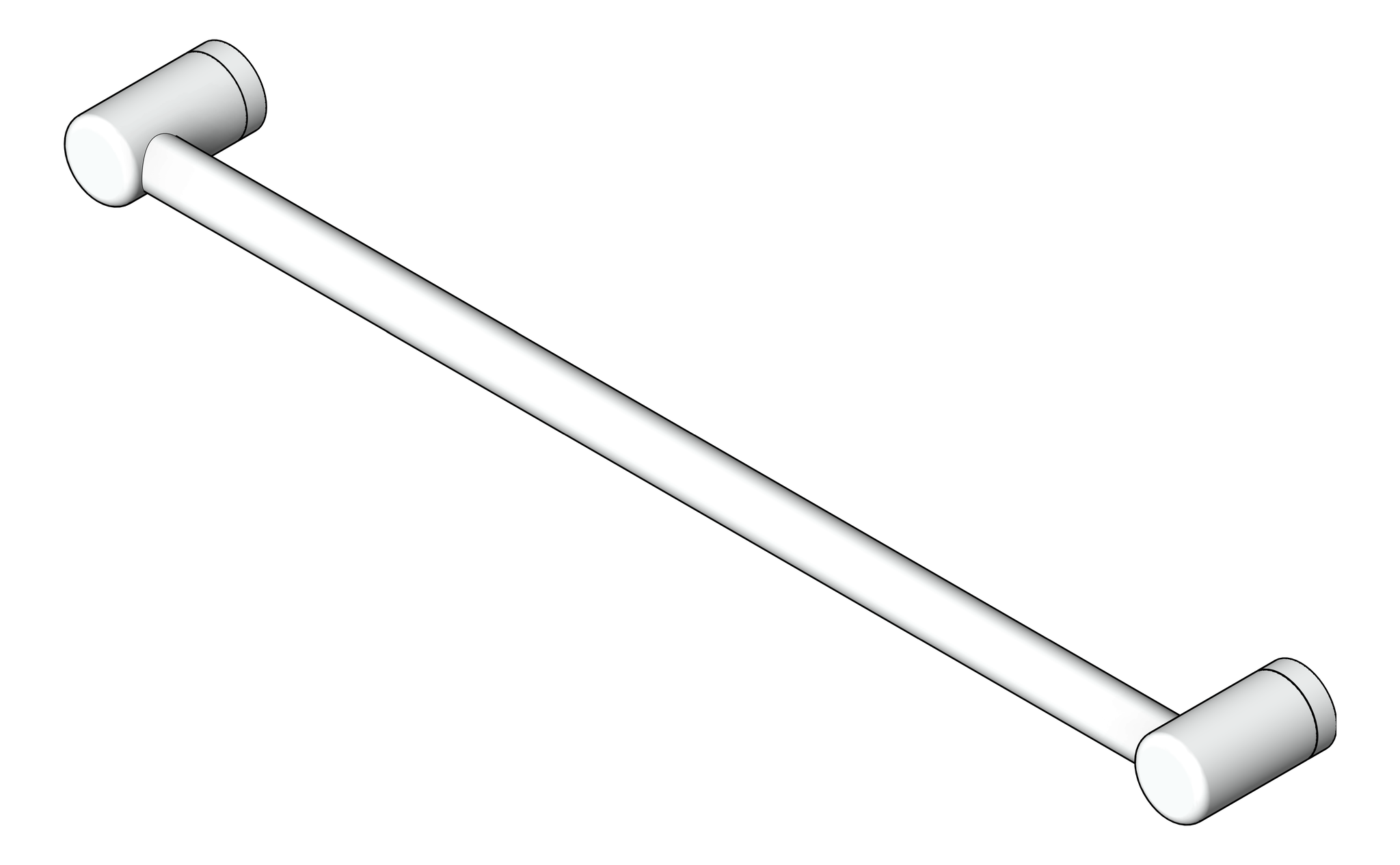 Navigate to GrabRail SurfaceMount Nero MeccaCare 25mm