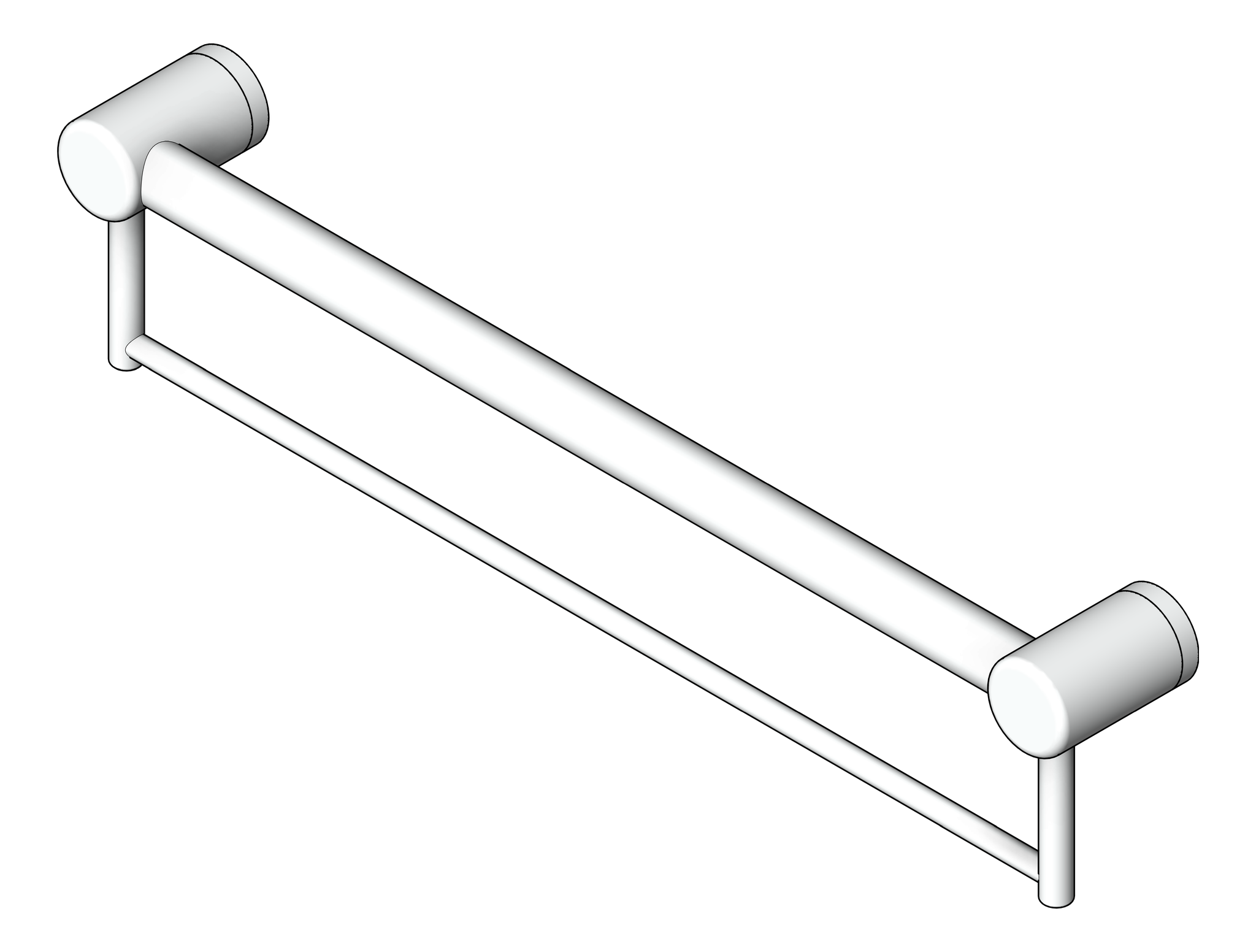 Navigate to GrabRail SurfaceMount Nero MeccaCare TowelHolder