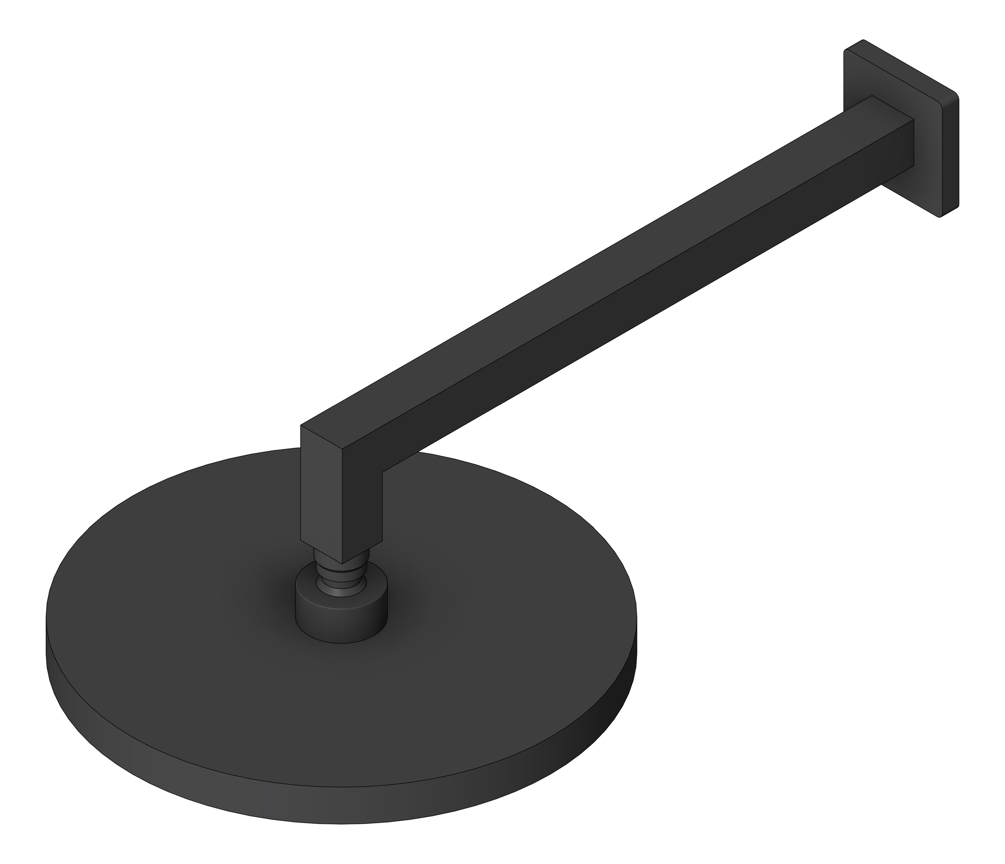 Navigate to Shower Wall Nero Round