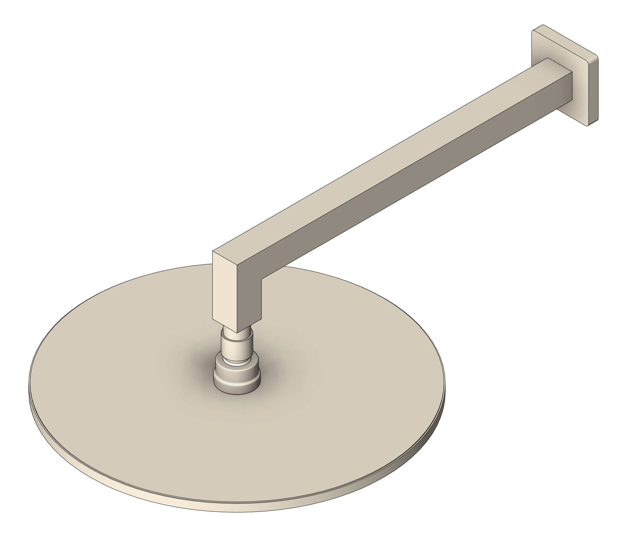 Navigate to Shower Wall Nero SquareArm