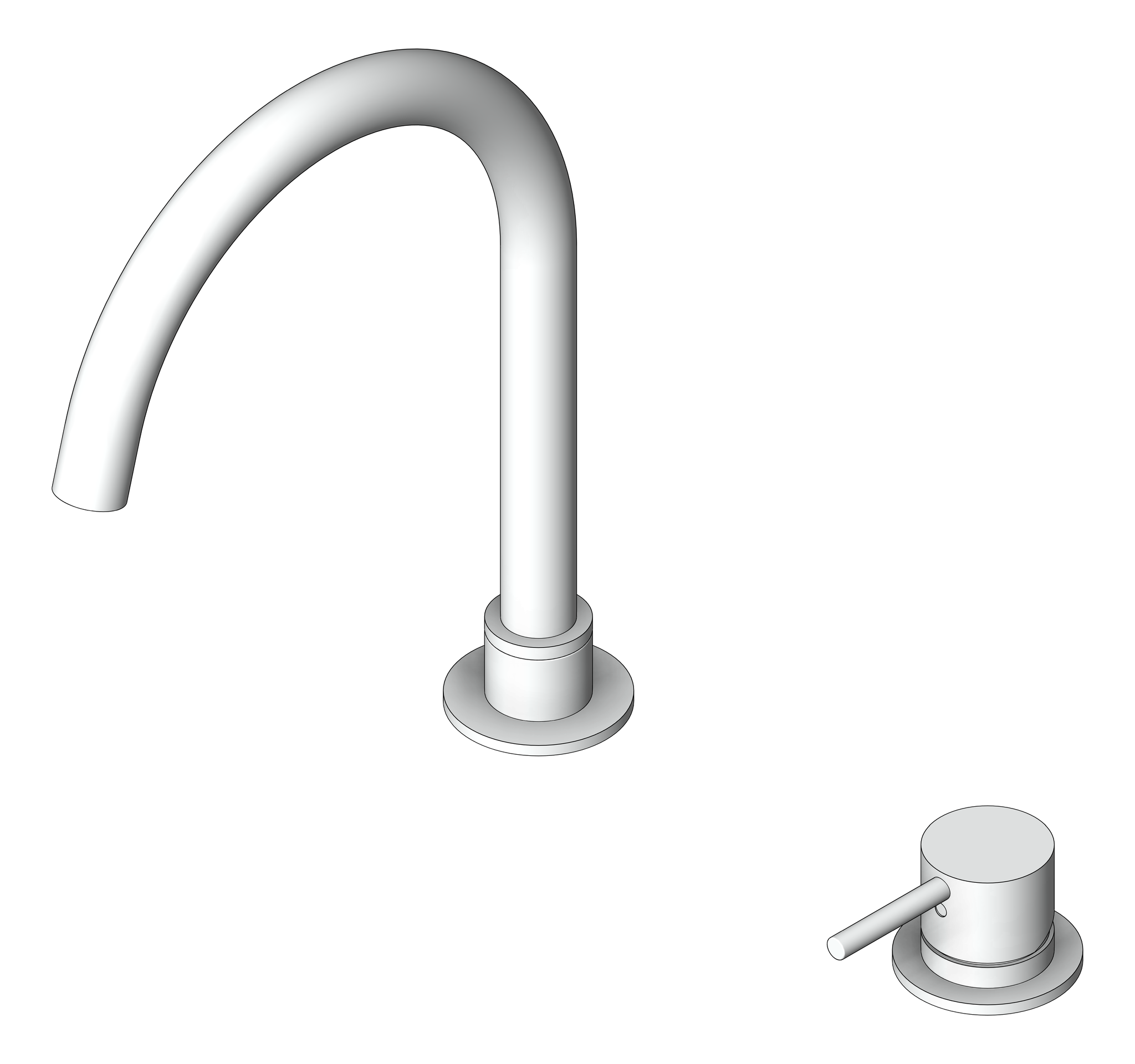 Navigate to MixerSet Basin Nero Mecca Swivel Round