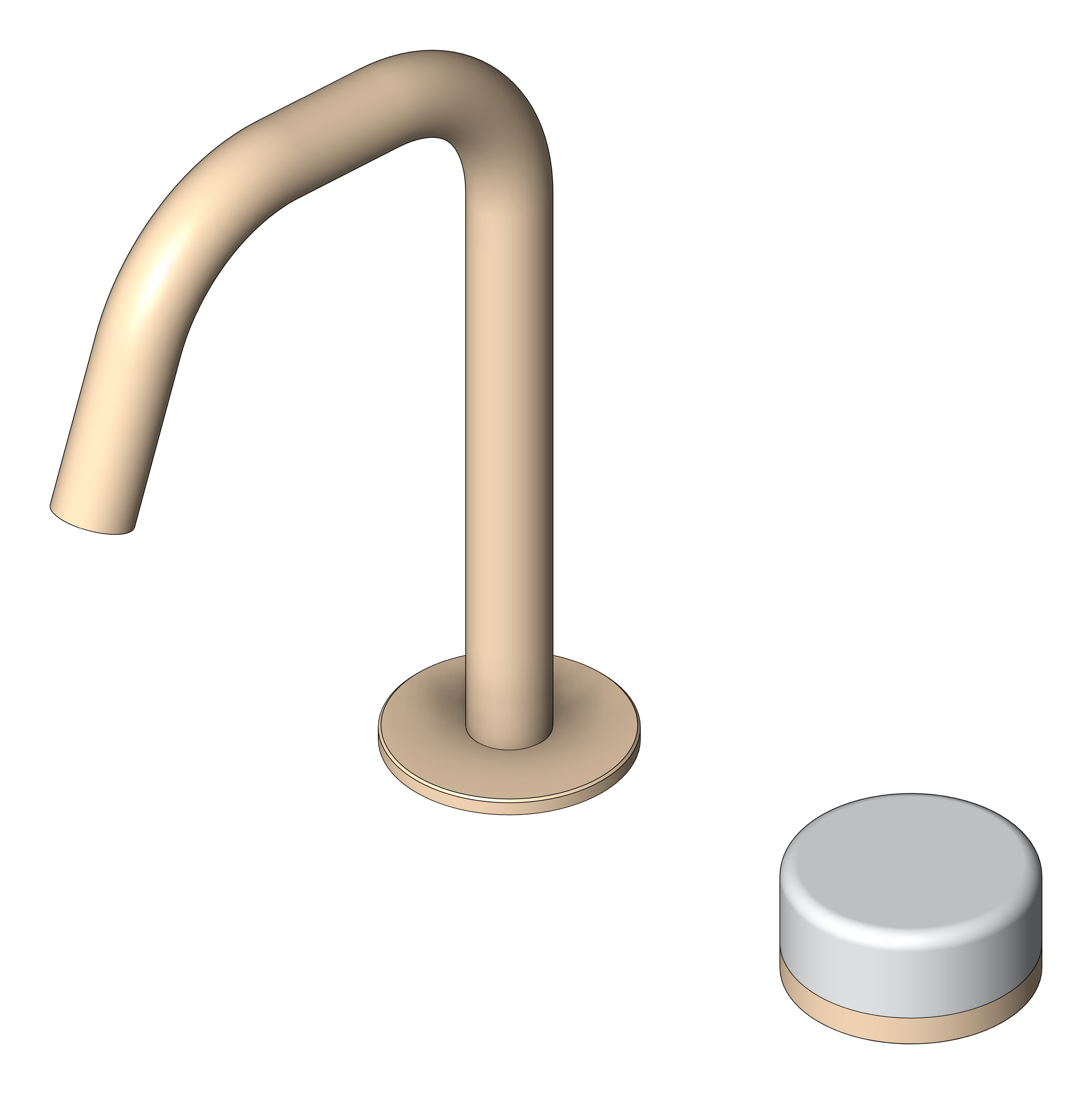 Image of MixerSet Basin Nero Serenity Progressive EdgeSpout