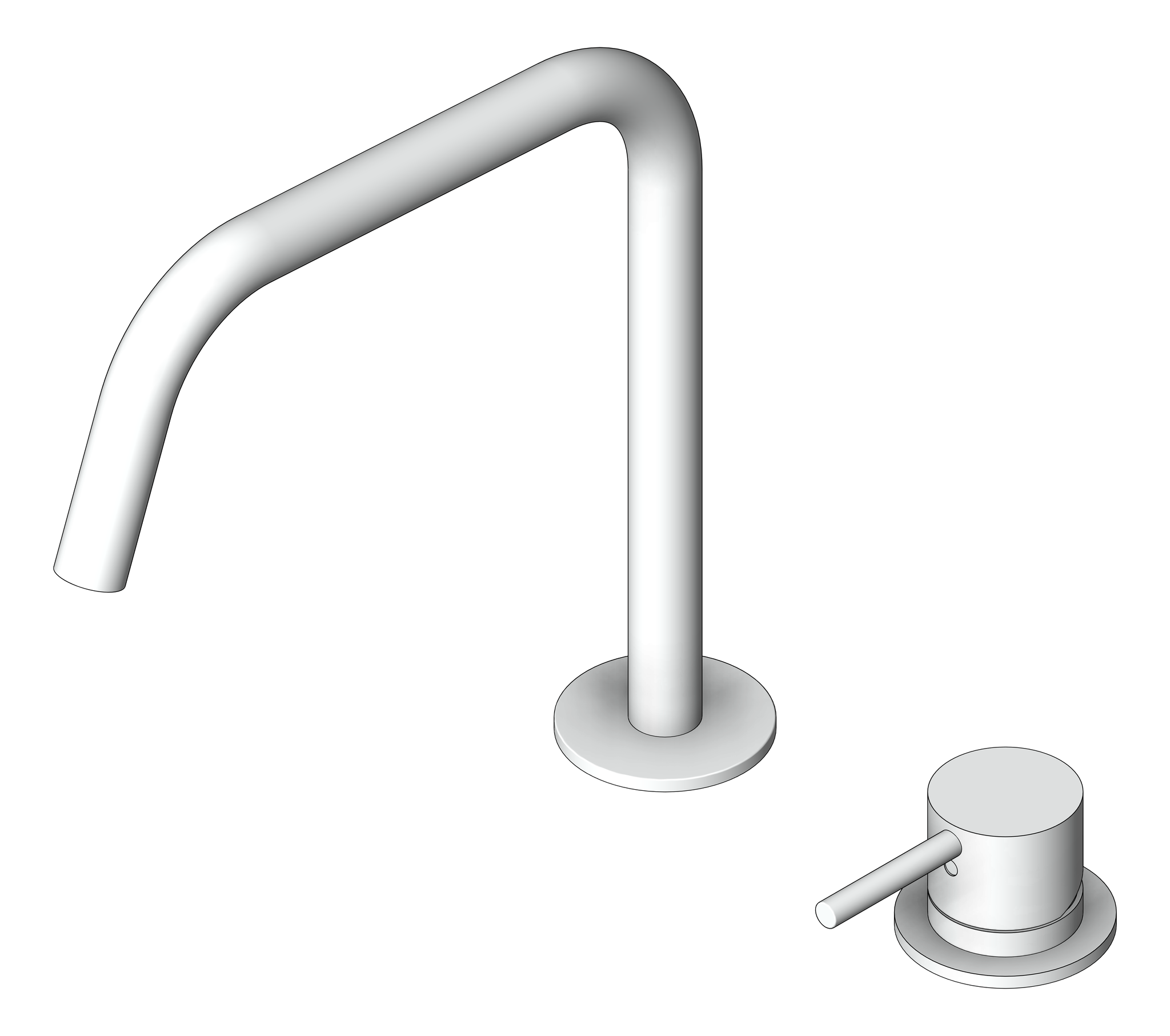 Image of MixerSet BathKitchen Nero Mecca Edge SpoutII