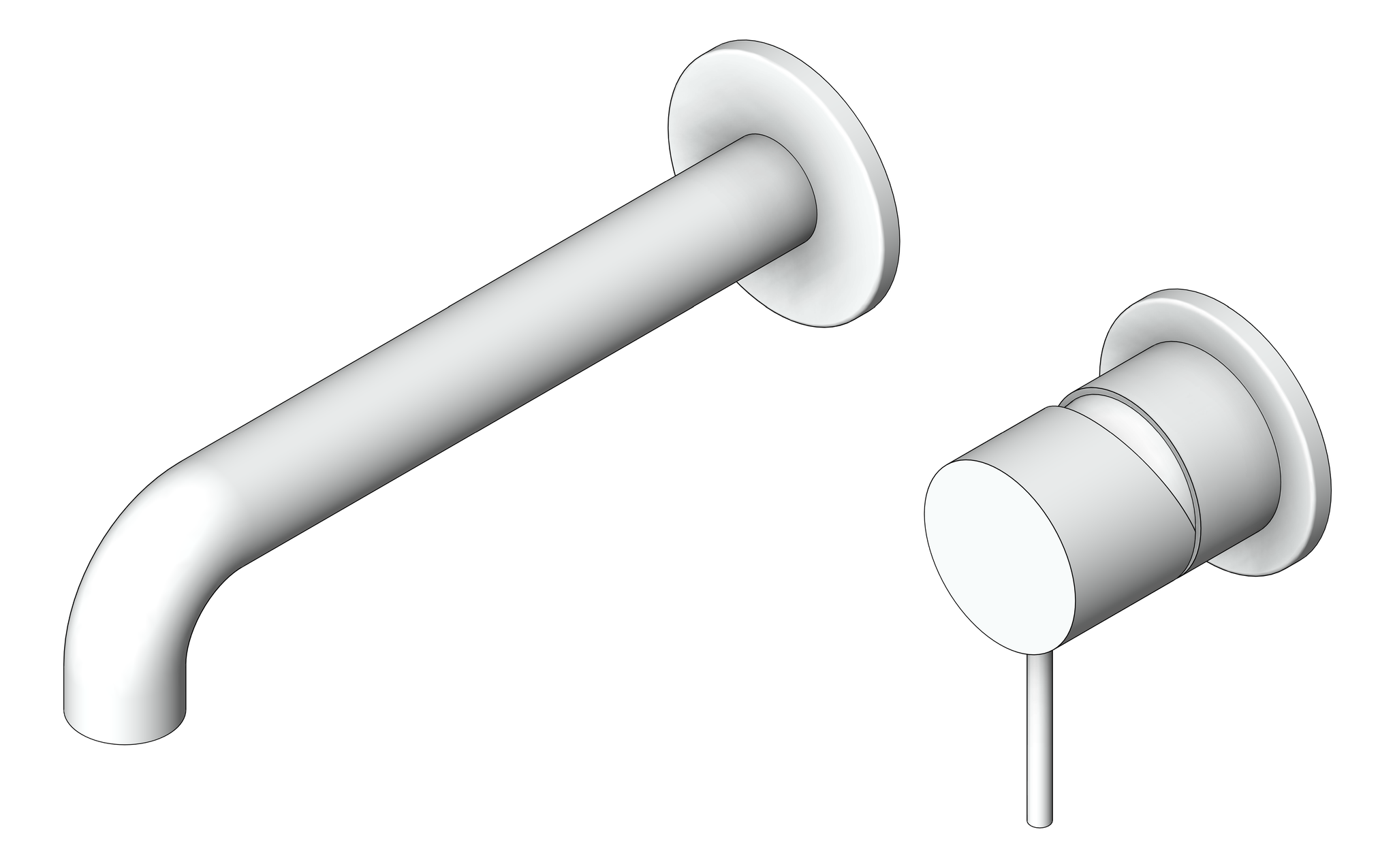 Navigate to MixerSet Wall Nero Mecca Basin Bath Split