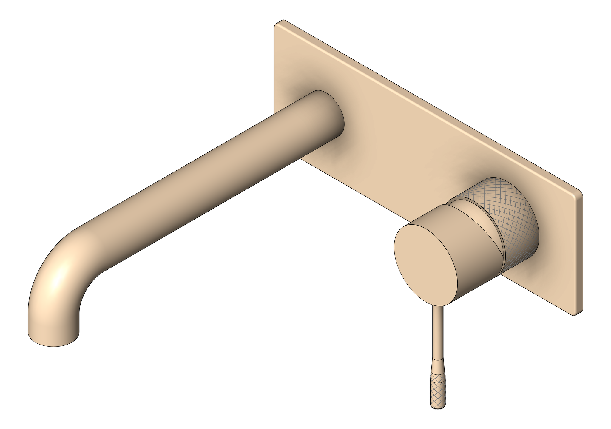 Navigate to MixerSet Wall Nero Opal Basin Bath