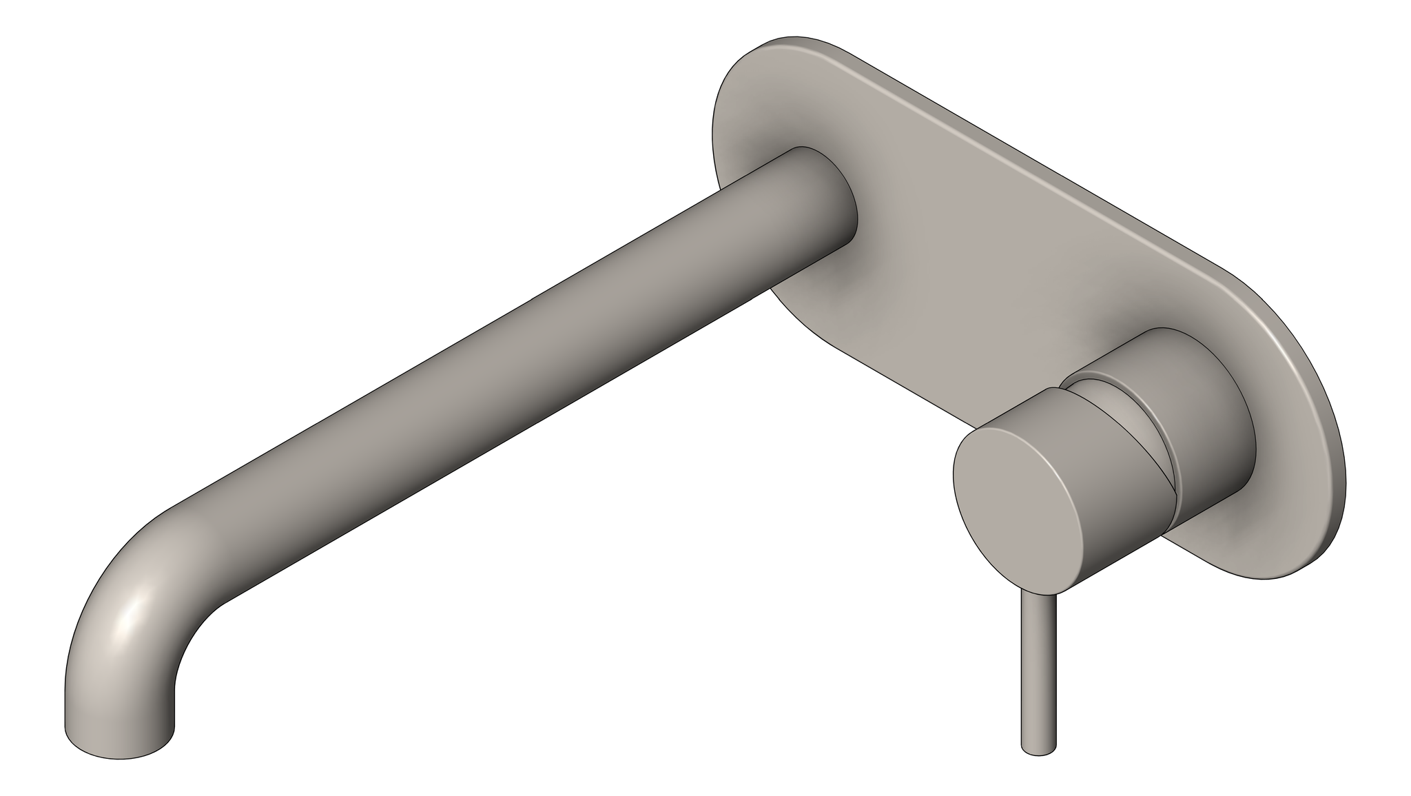 Navigate to MixerSet Wall Nero Zen Basin Bath BackPlate