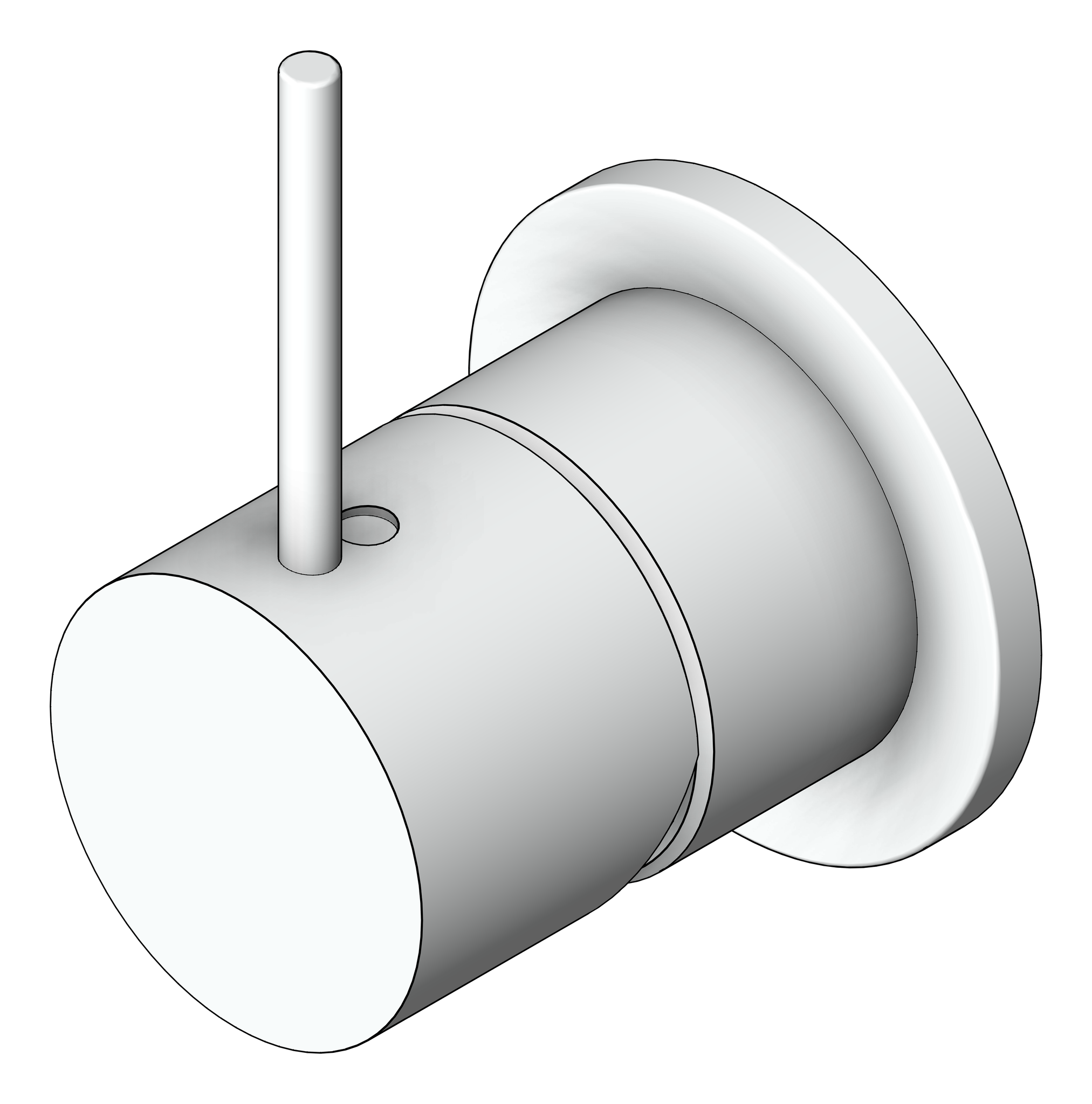 Navigate to MixerTap Shower Nero Mecca 60mmPlate HandleUp