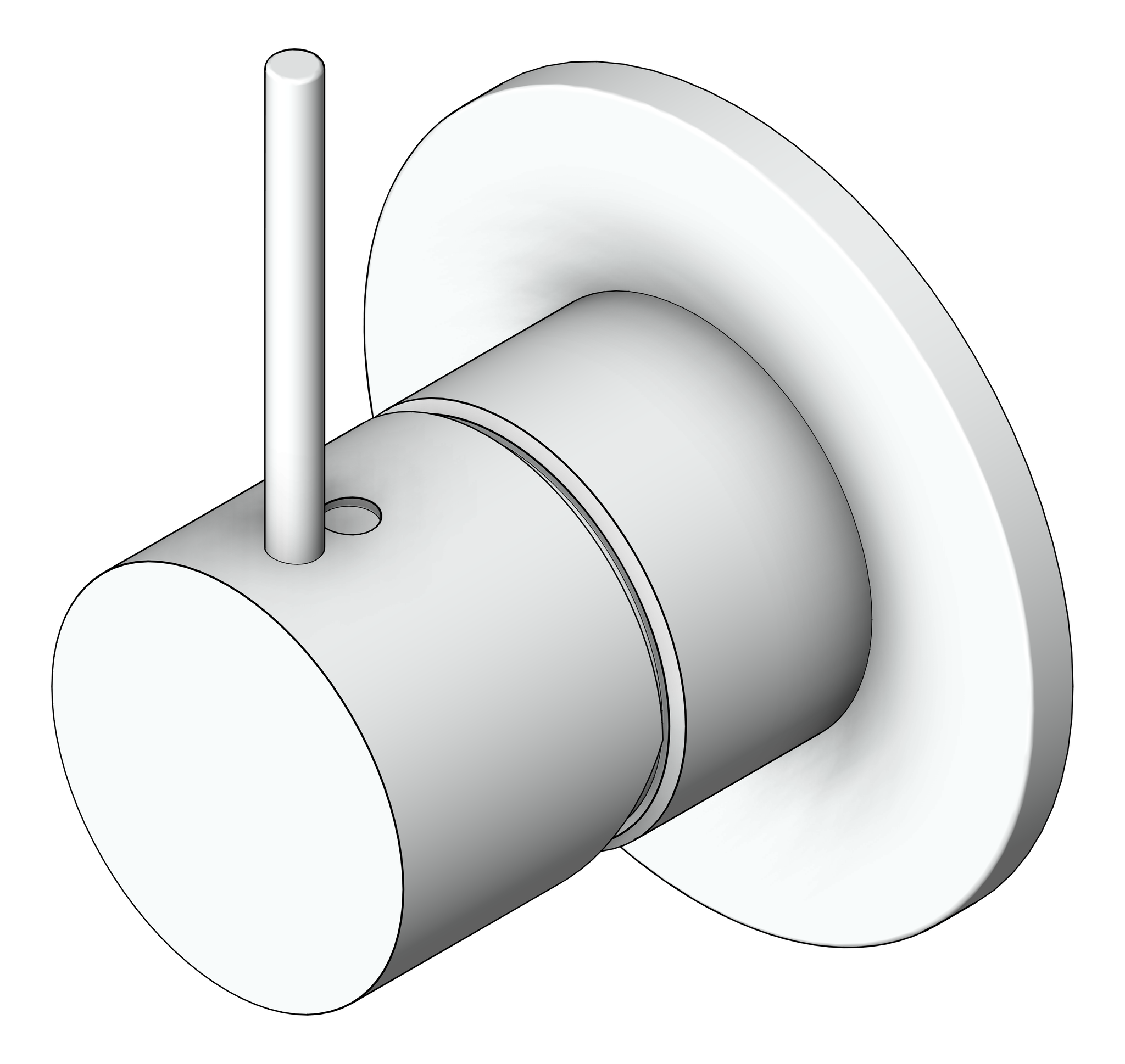 Navigate to MixerTap Shower Nero Mecca 80mmPlate HandleUp