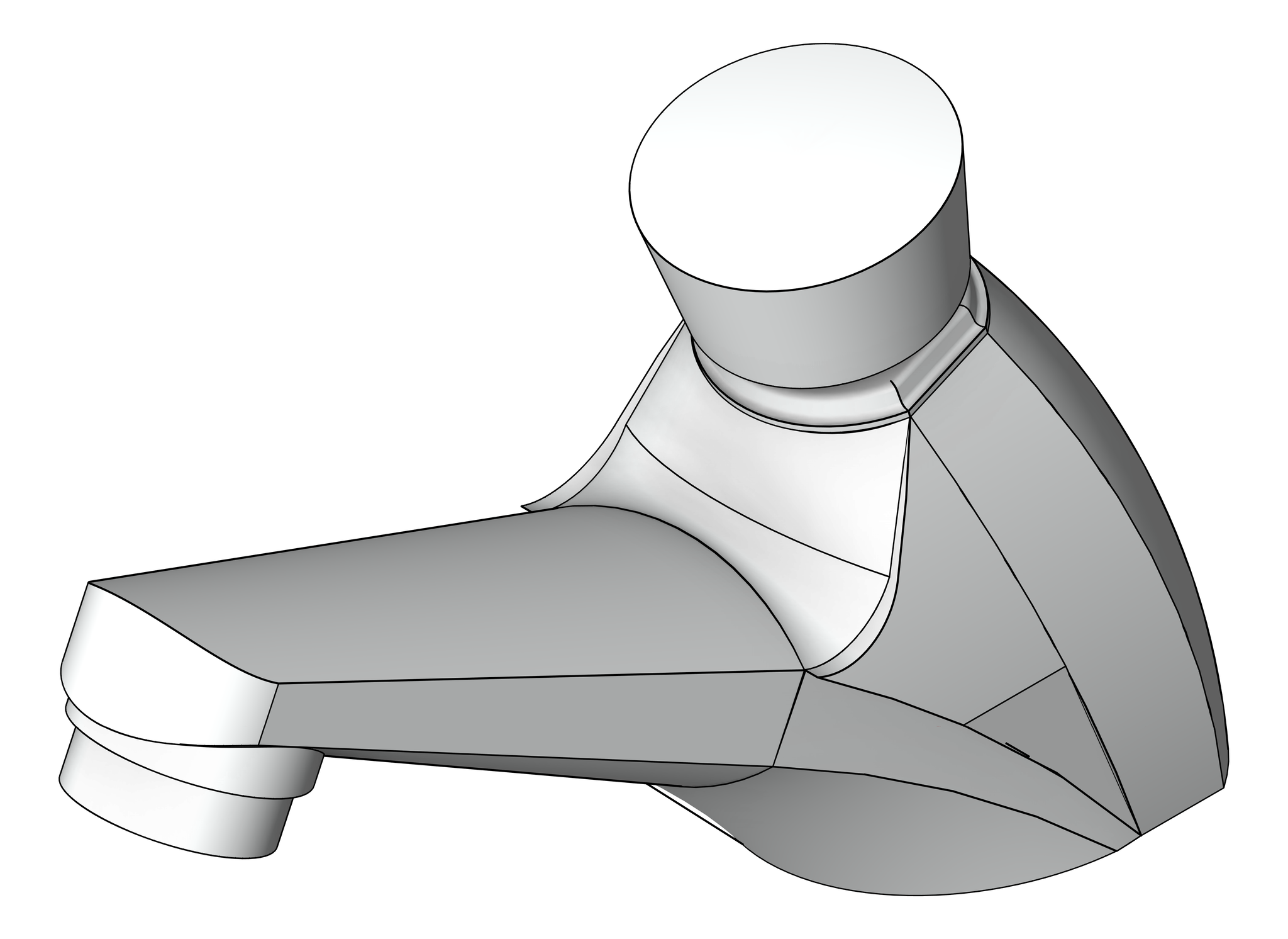 Image of Mixer Basin Nero Classic PushButton