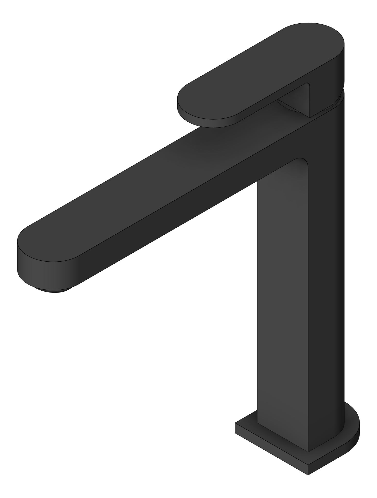 Navigate to Mixer Basin Nero Ecco Tall