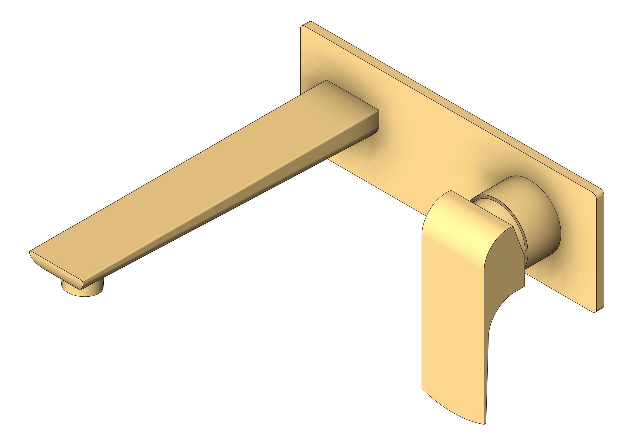 Mixer Basin Nero Elgin Wall