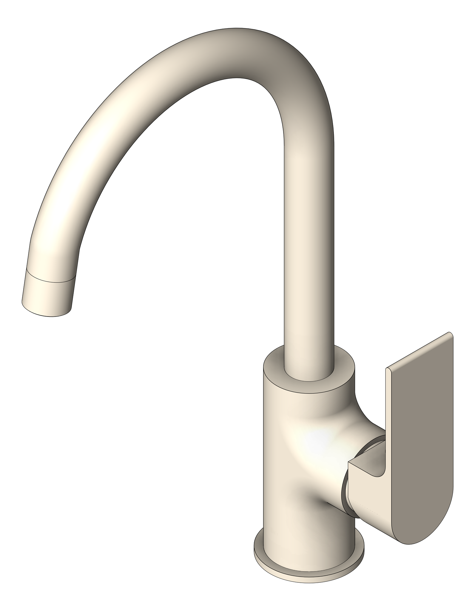 Navigate to Mixer Kitchen Nero Bianca Gooseneck