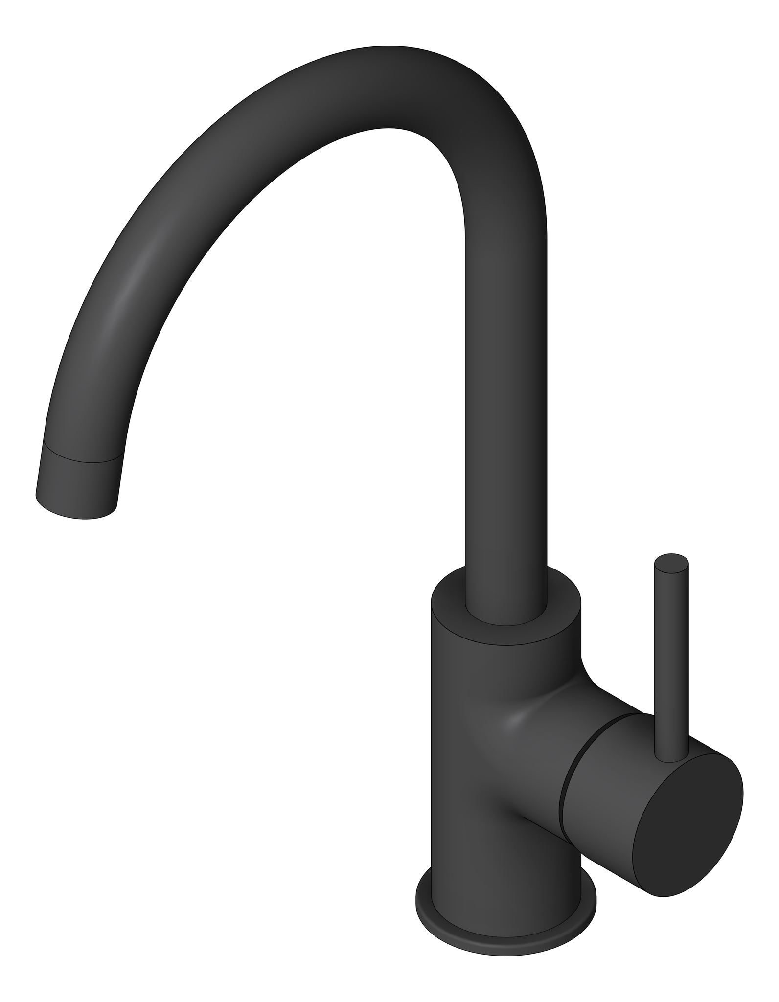 Navigate to Mixer Sink Nero Dolce Kitchen Gooseneck