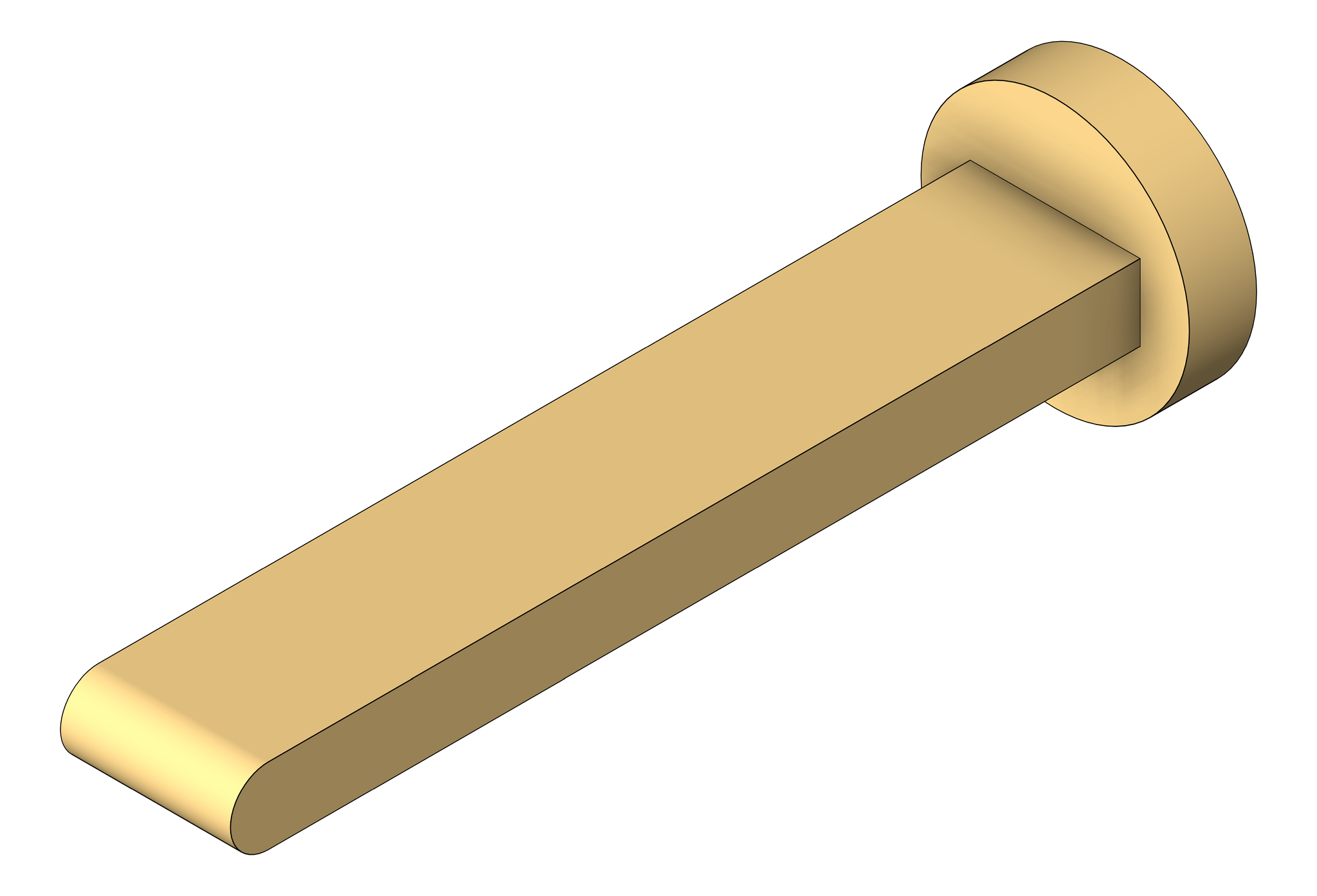 Image of Spout Wall Nero Bianca Basin Bath