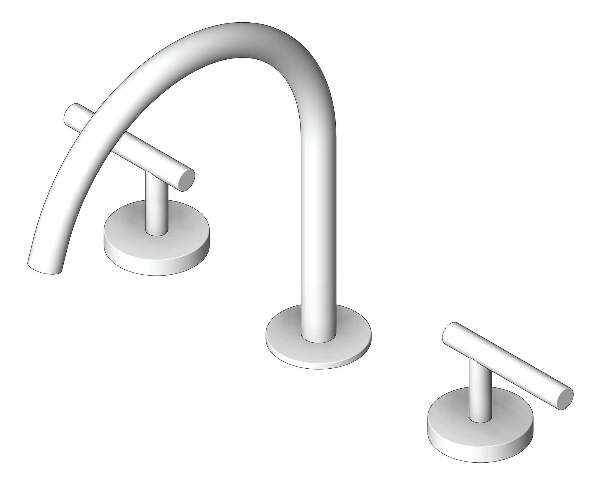 Navigate to TapSet BathKitchen Nero Mecca Arc Spout