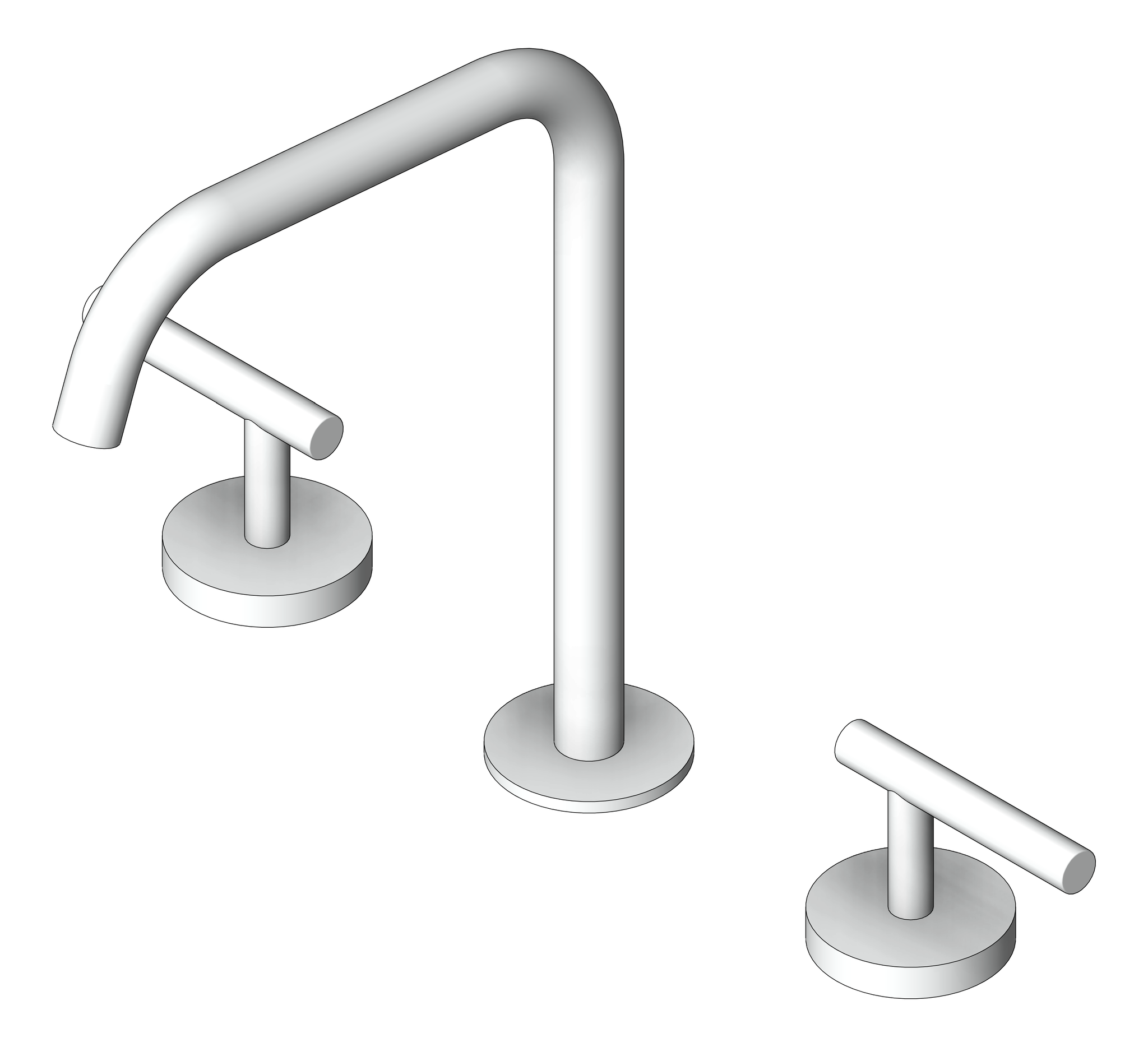 Image of TapSet BathKitchen Nero Mecca Edge Spout