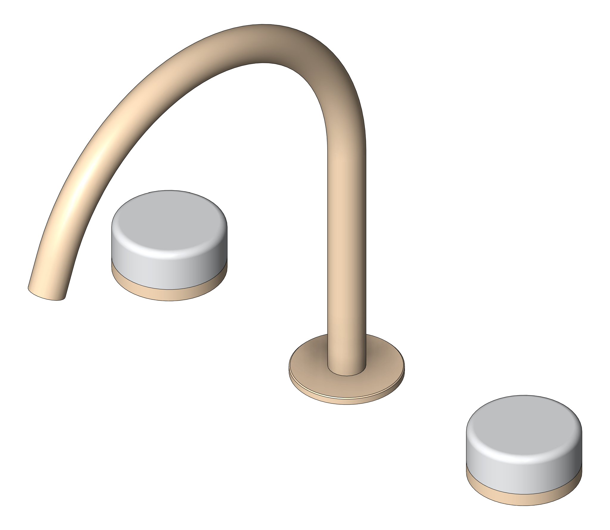 Image of TapSet Hob Nero Serenity ArcSpout Bath Kitchen